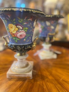 19th Century Pair of Paris Porcelain Pirate Urns