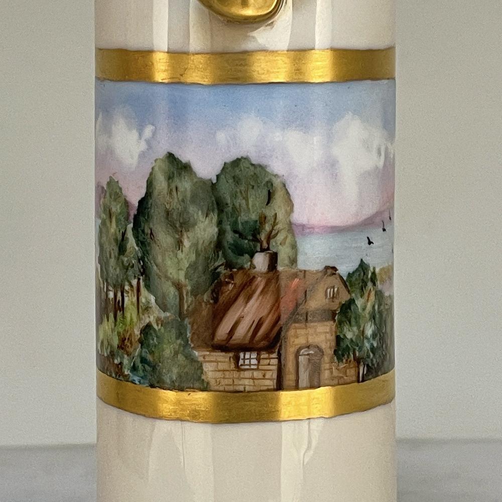 Antique Hand-Painted Vase from Bavaria For Sale 5