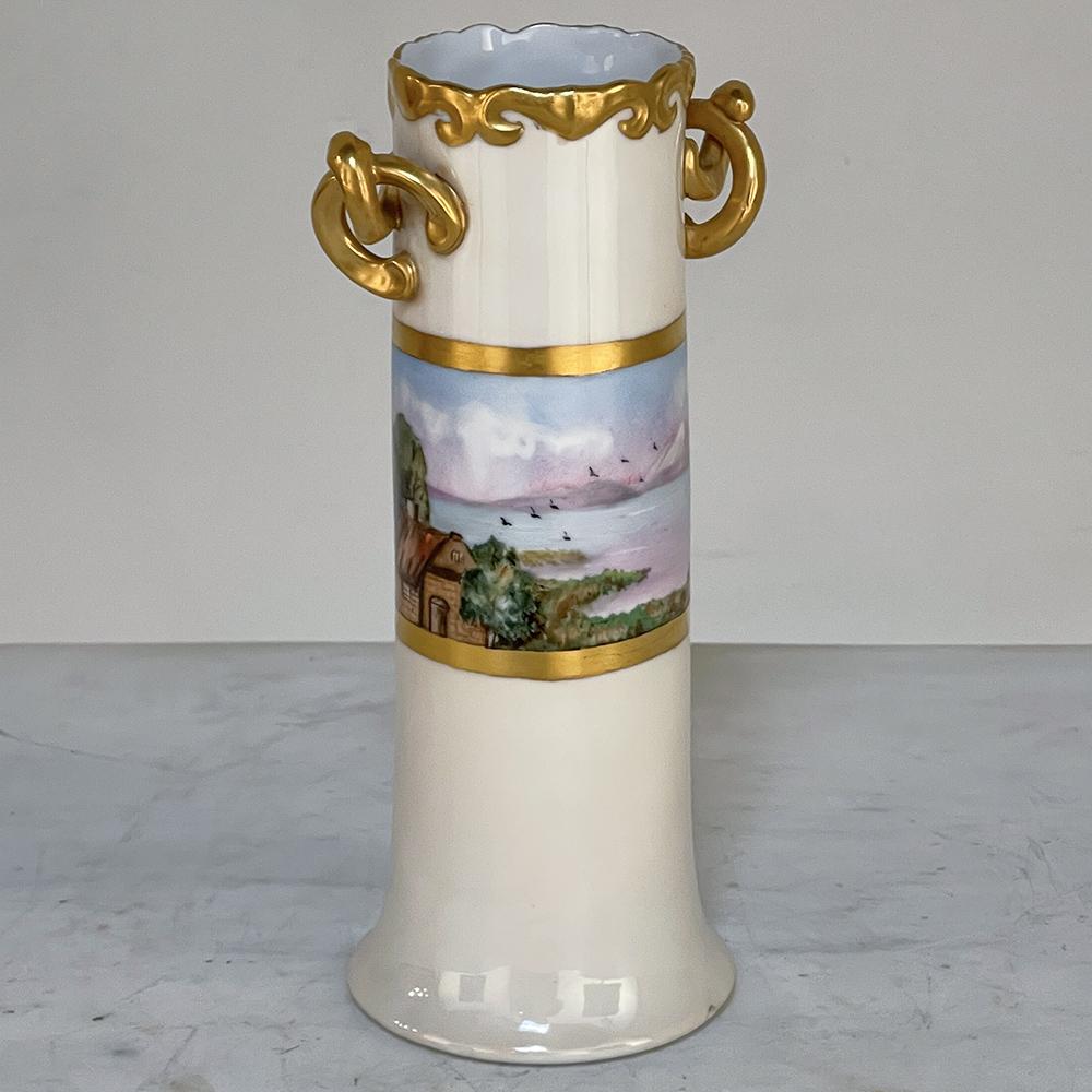 20th Century Antique Hand-Painted Vase from Bavaria For Sale