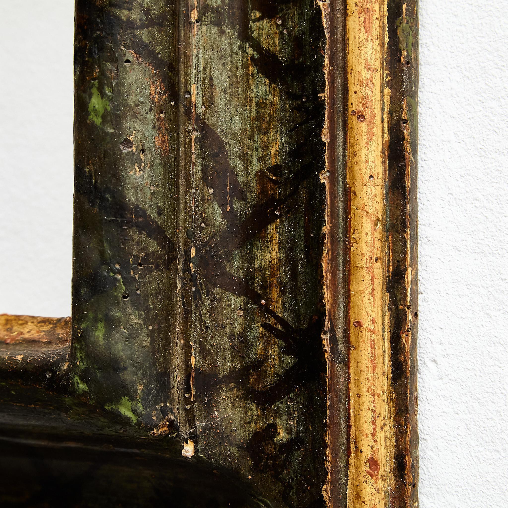 Antique Hand-Painted Wood Frame, circa 1950 For Sale 6