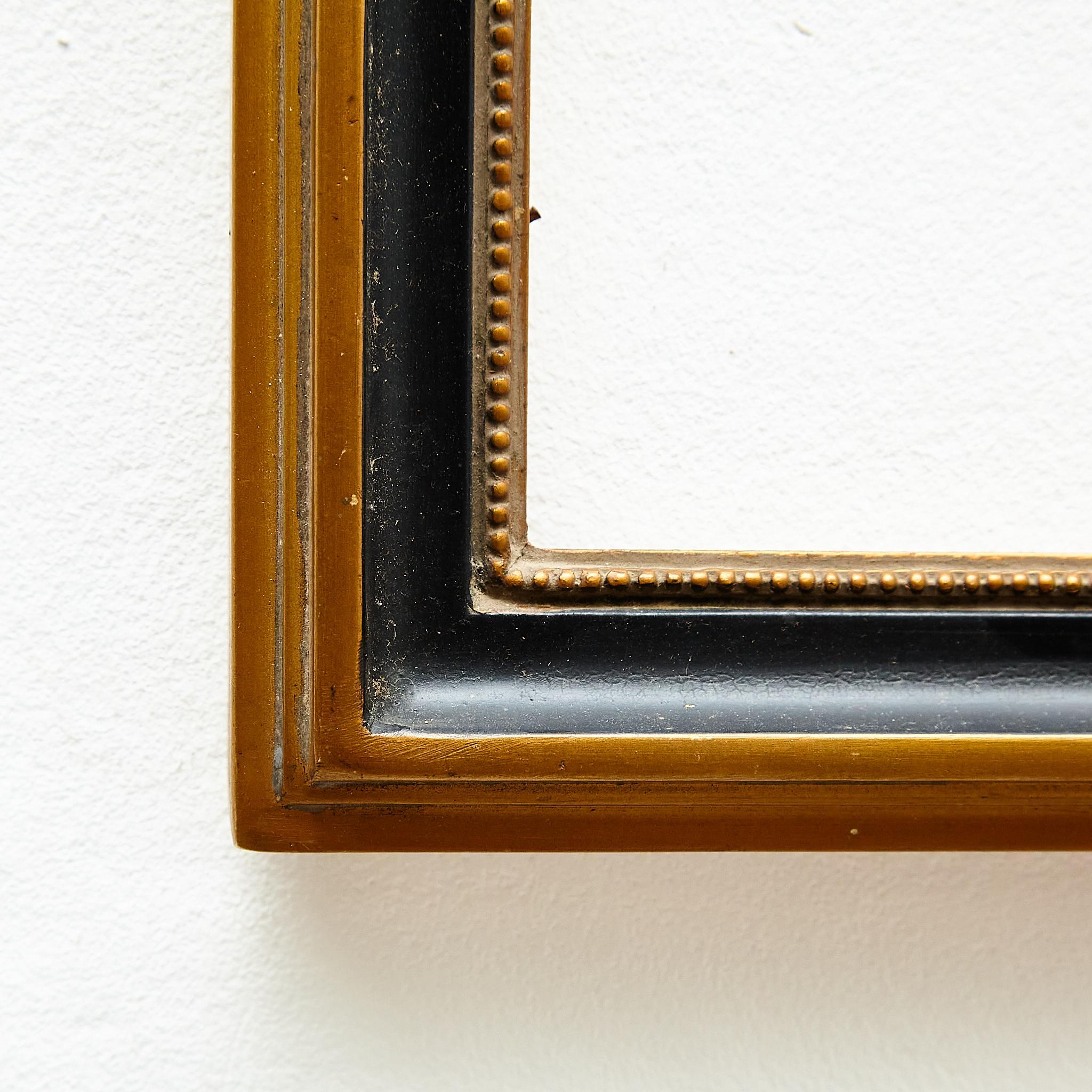 Mid-20th Century Antique Hand-Painted Wood Frame, circa 1950 For Sale