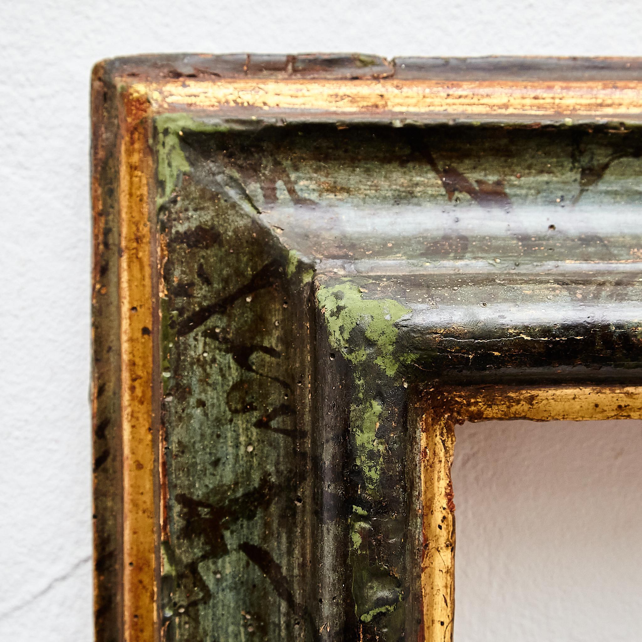 Antique Hand-Painted Wood Frame, circa 1950 For Sale 2