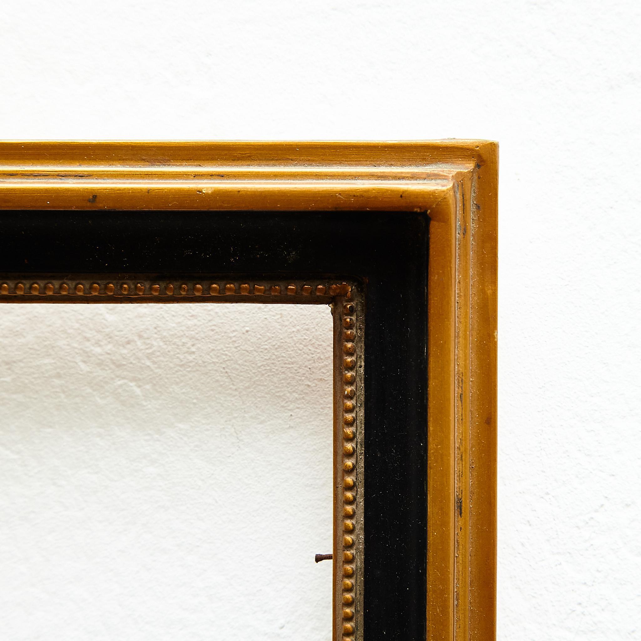 Antique Hand-Painted Wood Frame, circa 1950 For Sale 2