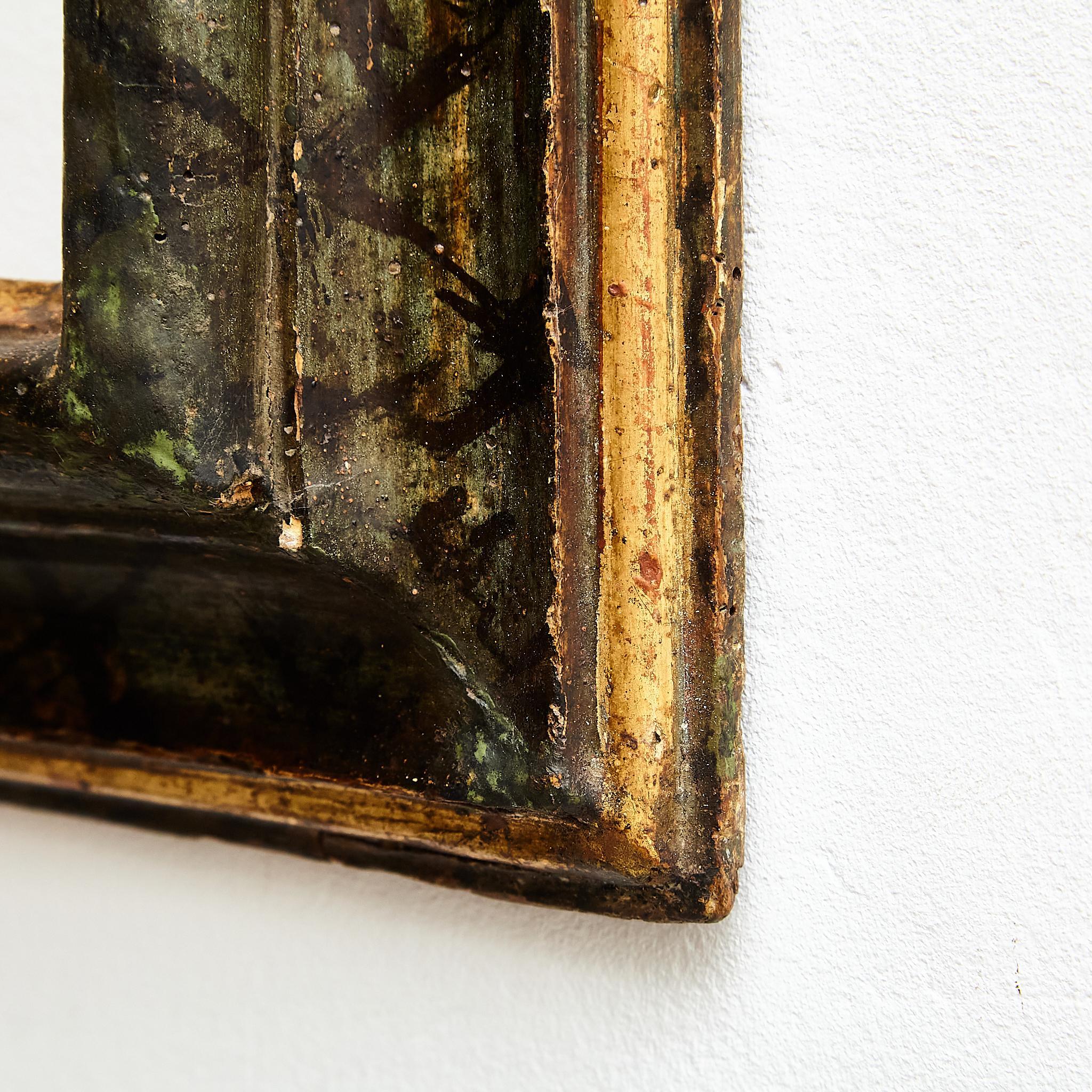 Antique Hand-Painted Wood Frame, circa 1950 For Sale 4