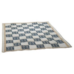 Antique Hand Sewn & Embroidered Amish Quilt, Hole in the Wall, C1900