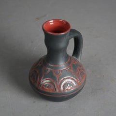 Antique Hand Thrown Earthenware Ewer 19thC