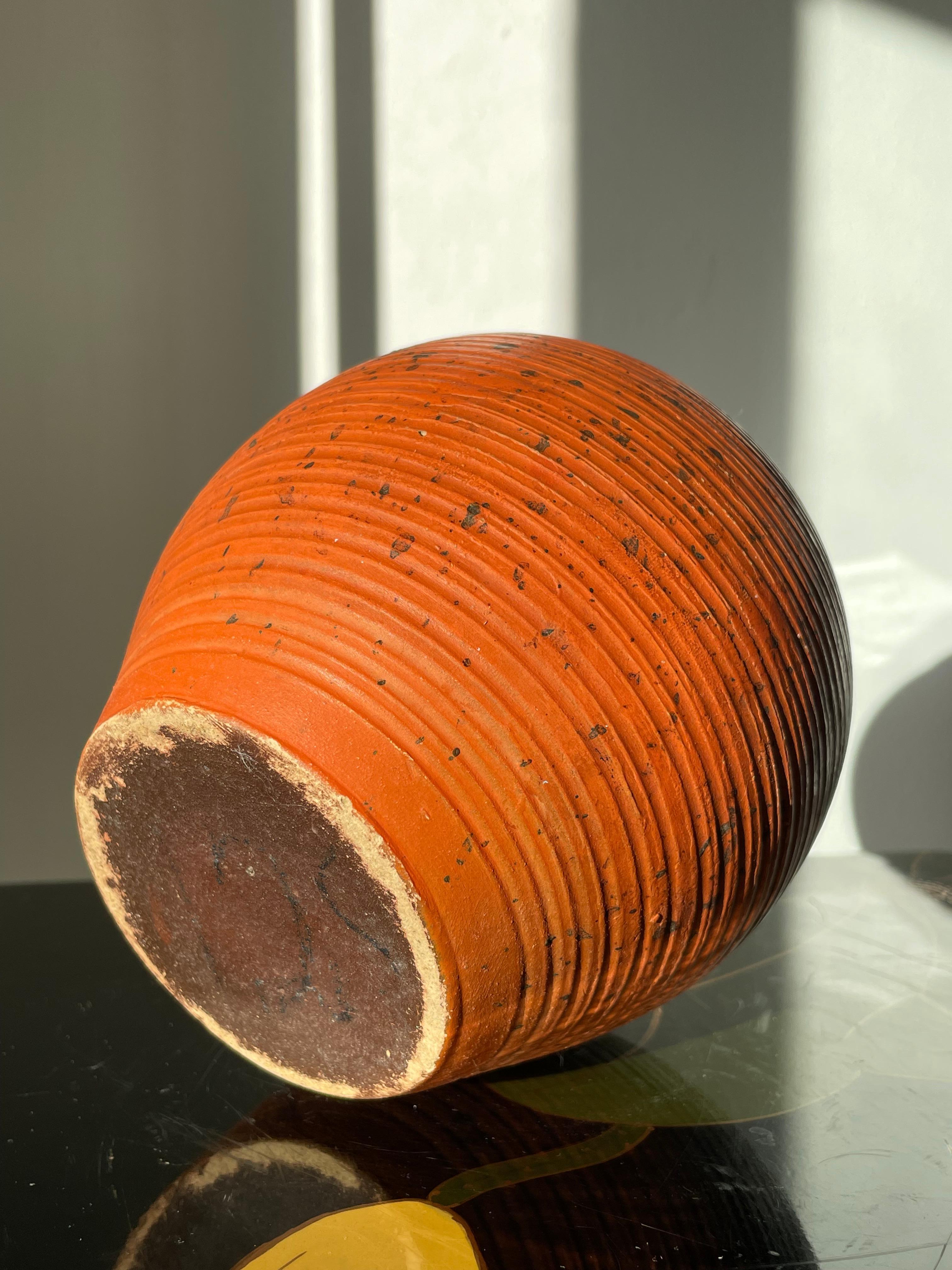 Antique Hand-Thrown Matte Glazed Vase, Denmark, 1920s For Sale 3