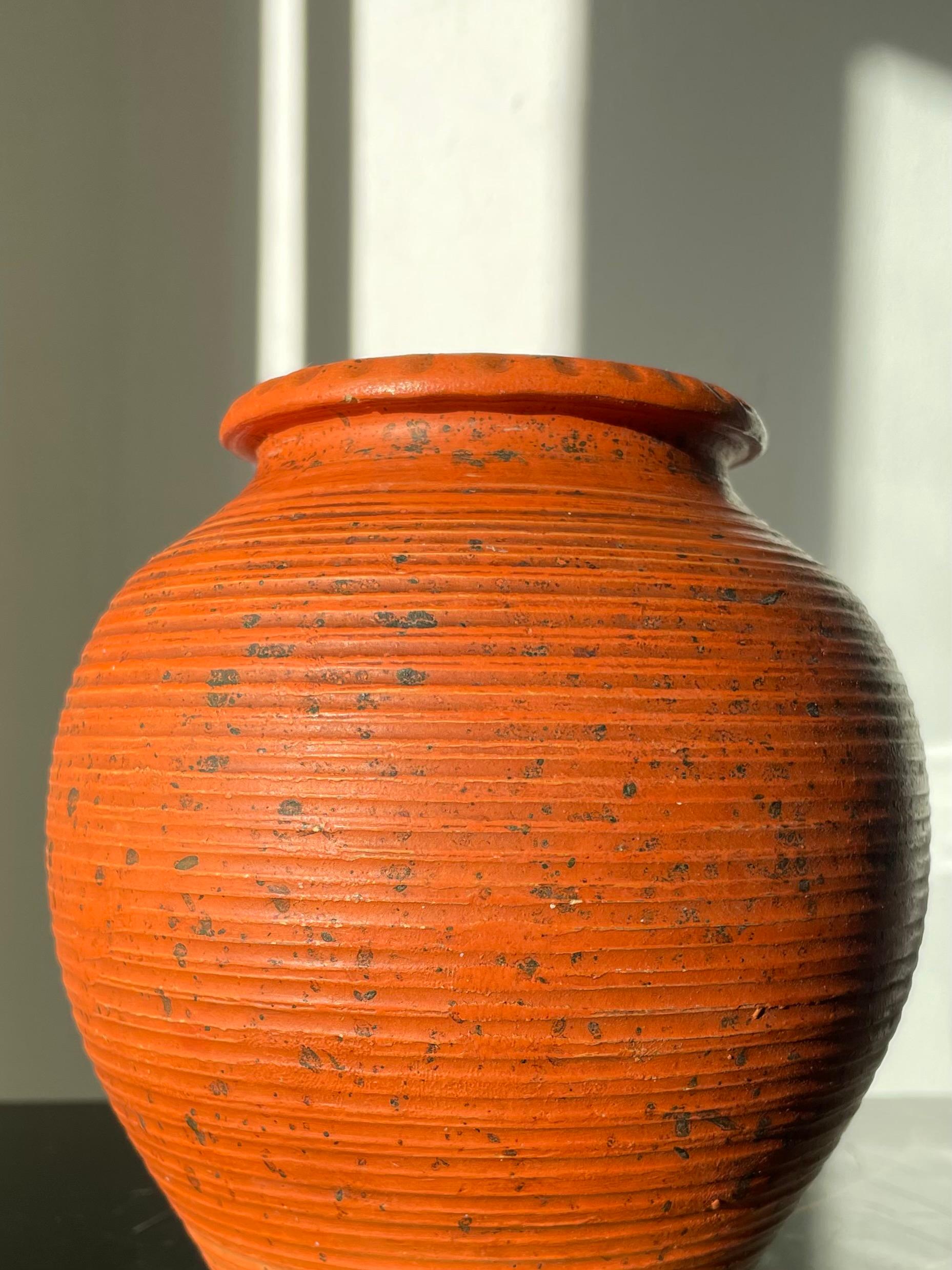Antique Hand-Thrown Matte Glazed Vase, Denmark, 1920s For Sale 1