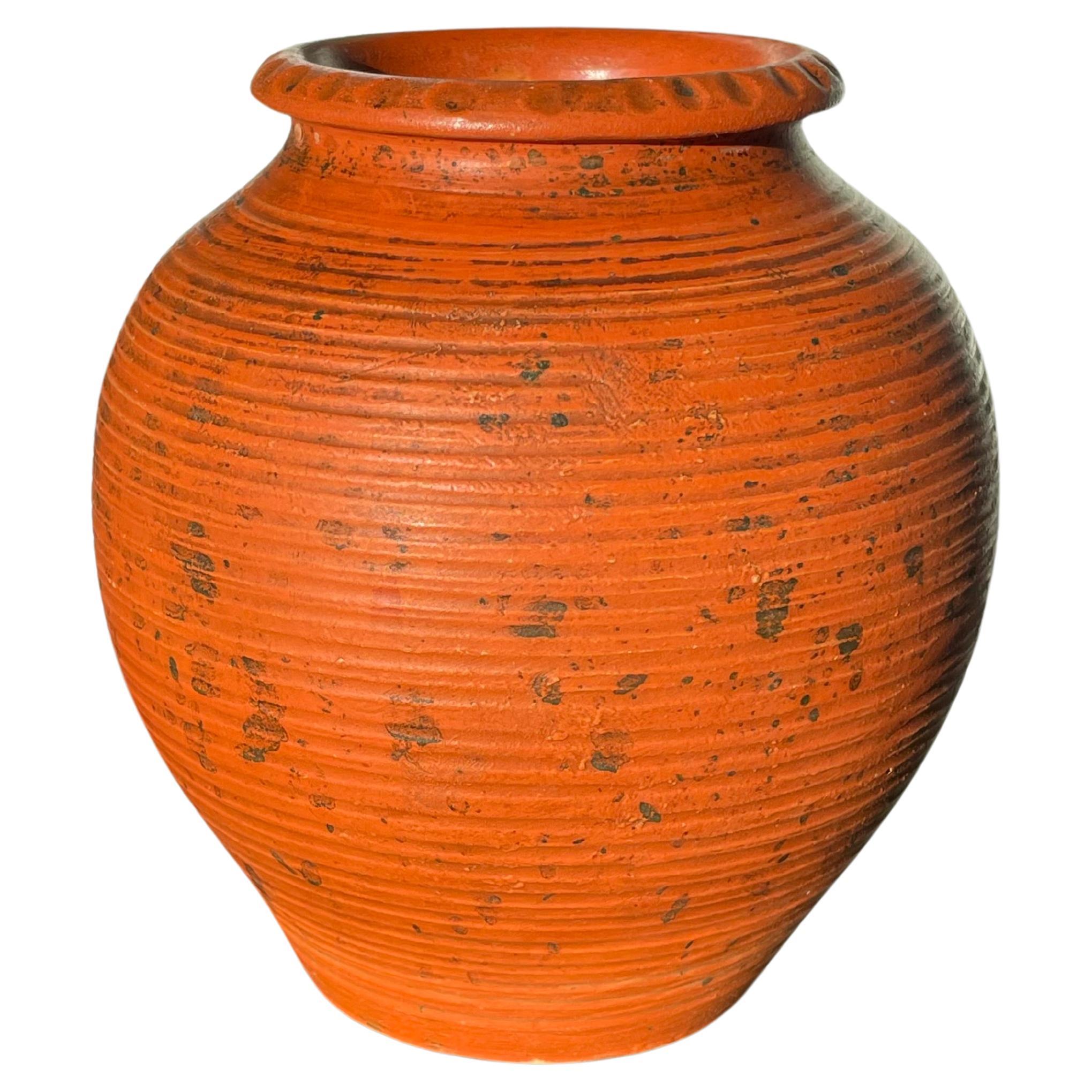 Antique Hand-Thrown Matte Glazed Vase, Denmark, 1920s For Sale