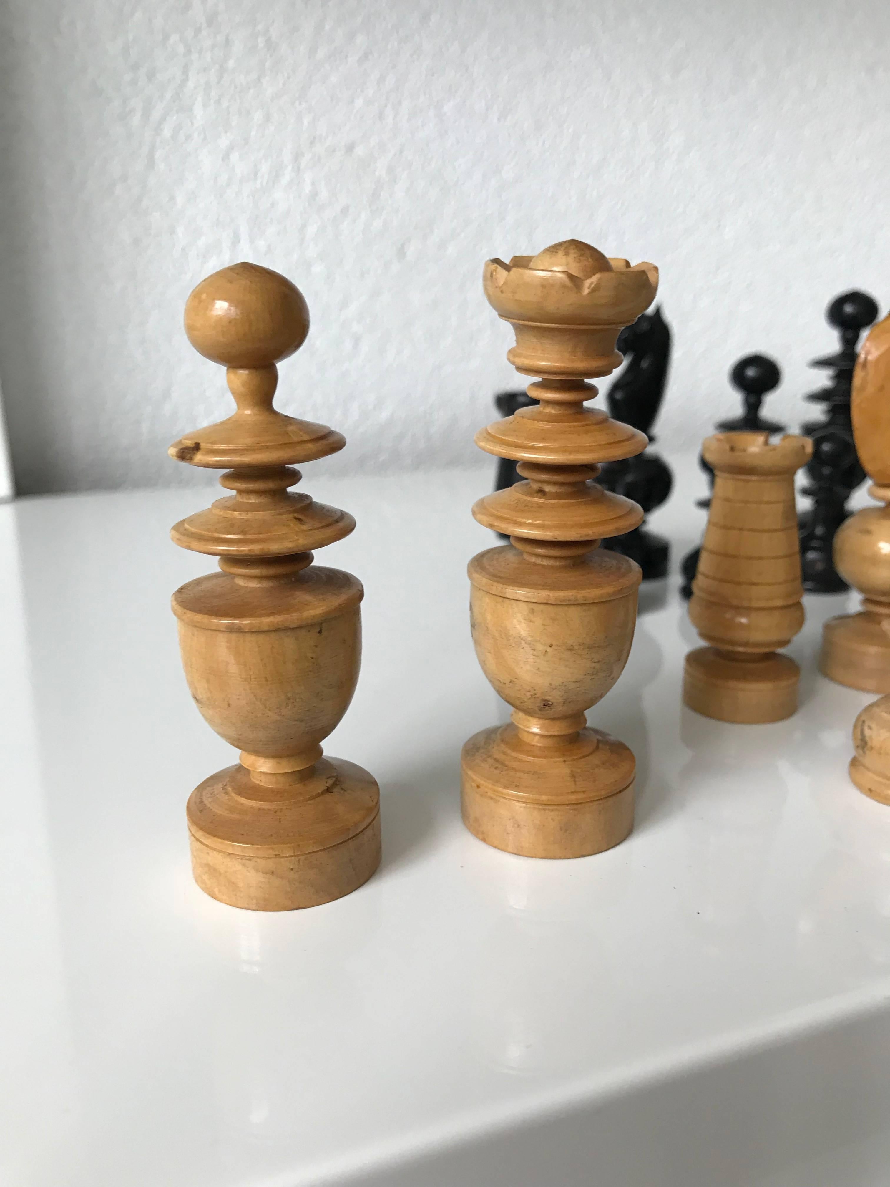 hand turned chess pieces