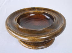 Antique Hand Turned Elm Serving Bowl