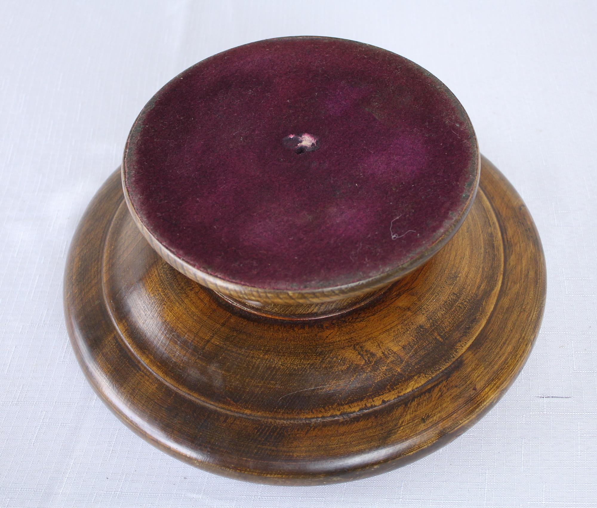 19th Century Antique Hand Turned Elm Serving Bowl For Sale