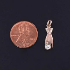 Antique Hand with Diamond Charm of 9ct Gold, Circa 1890