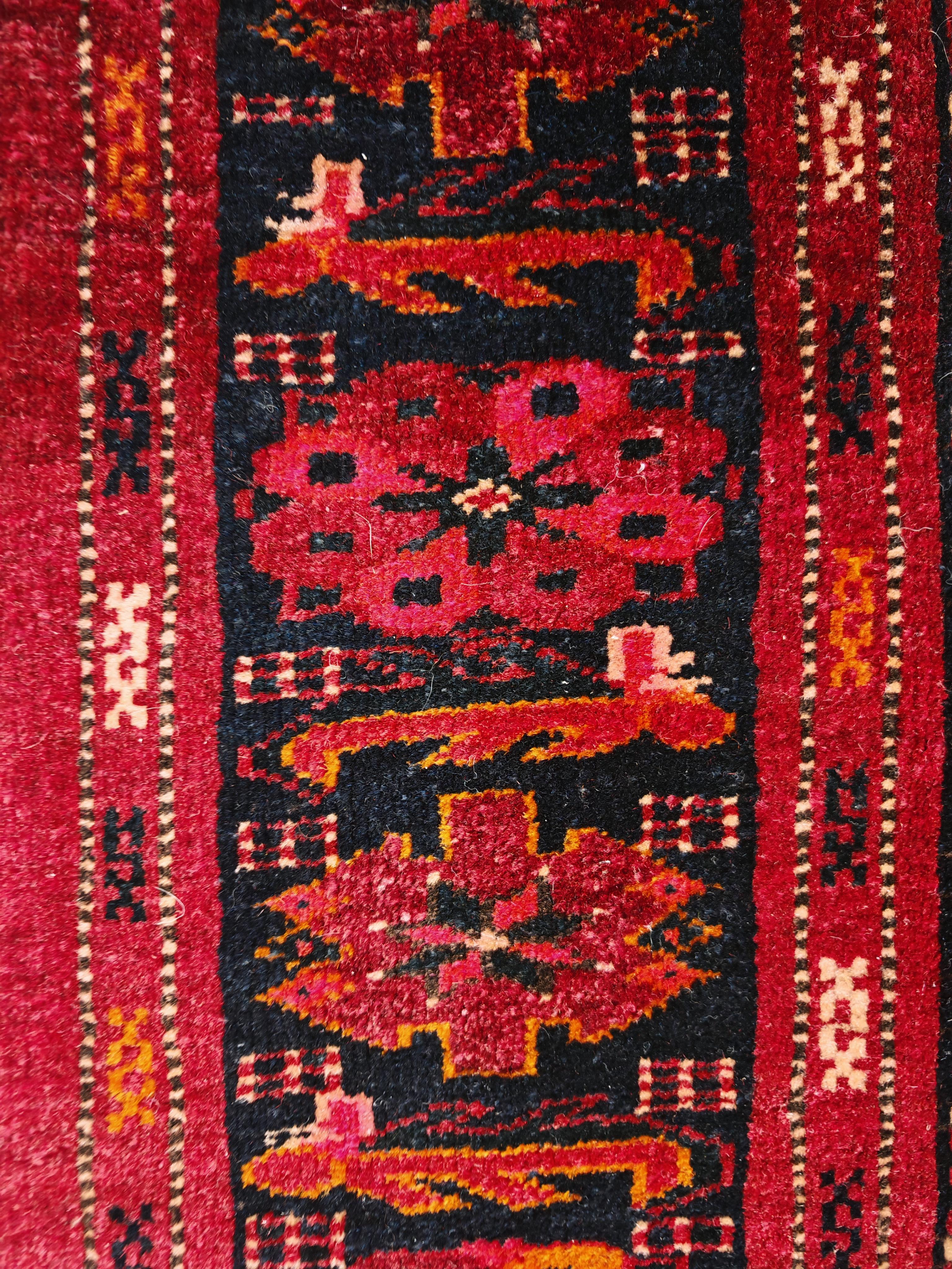 Antico Beshir Chuval afgano tessuto a mano, Ersari Tribe, XIX secolo in vendita 4