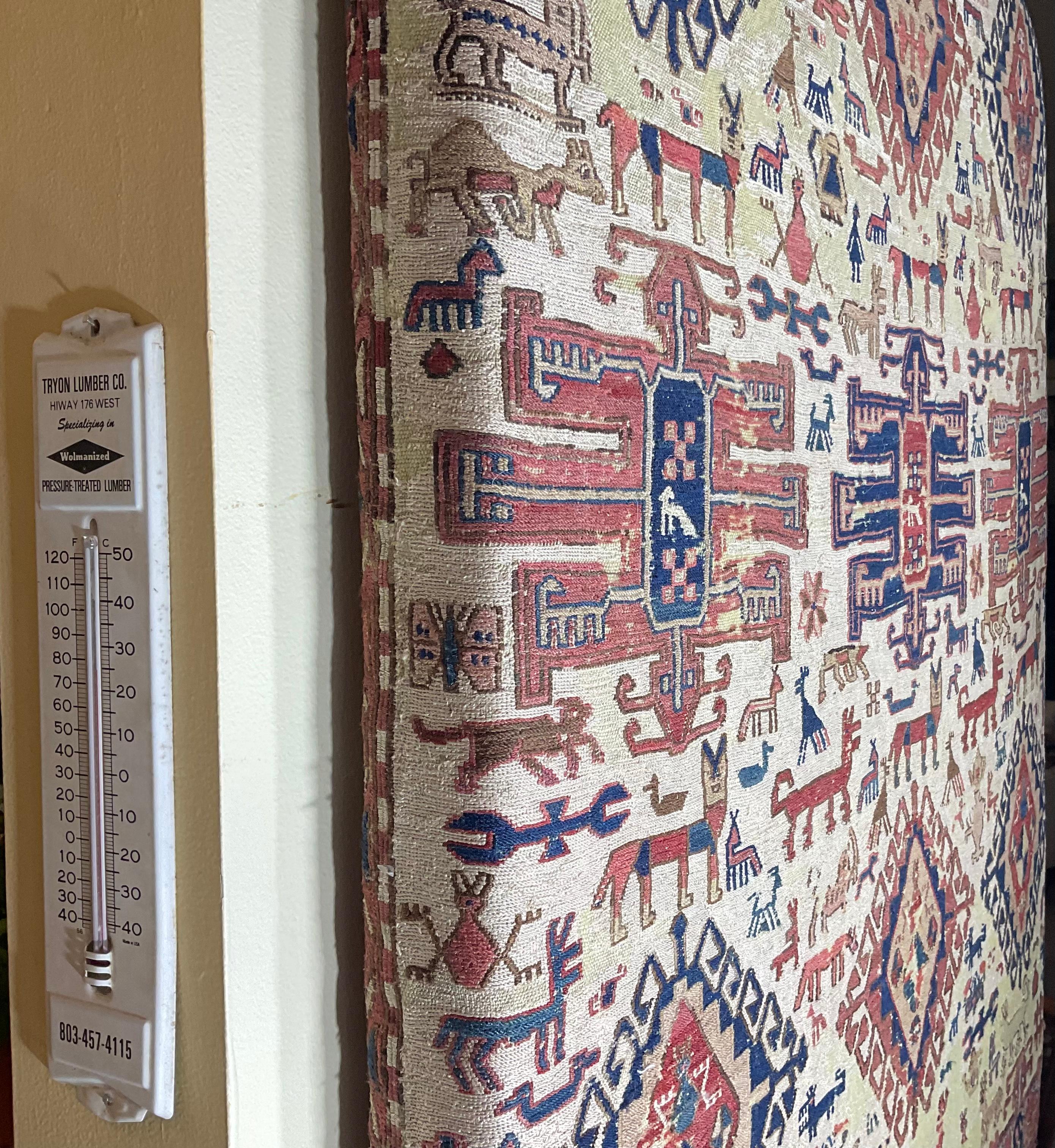 Ancien tapis mural tissé à la main à tissage plat en vente 7