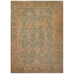Antique Hand-woven Floral Persian Kerman Rug