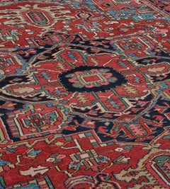 Antique Hand-Woven Persian Heriz Rug 8'5"x10'