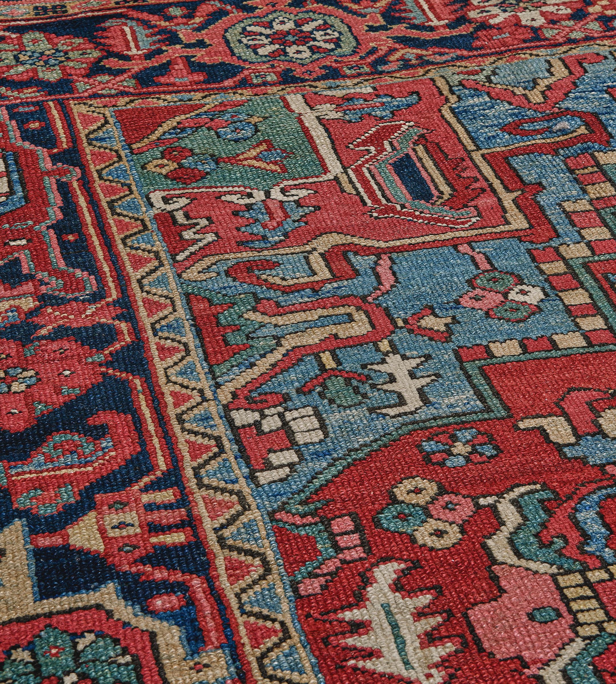 Antique Hand-Woven Persian Heriz Rug 8'5