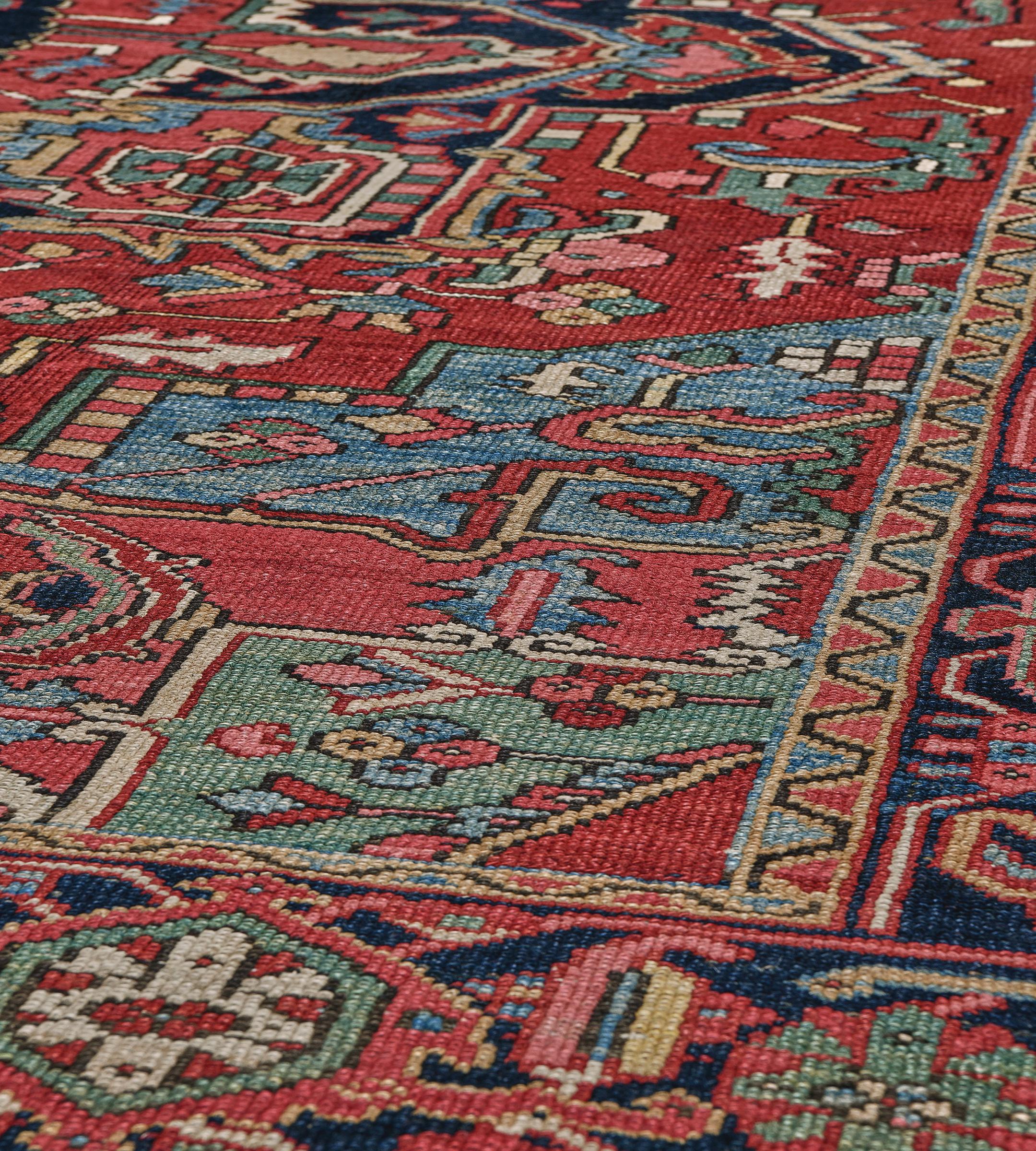 Antique Hand-Woven Persian Heriz Rug 8'5
