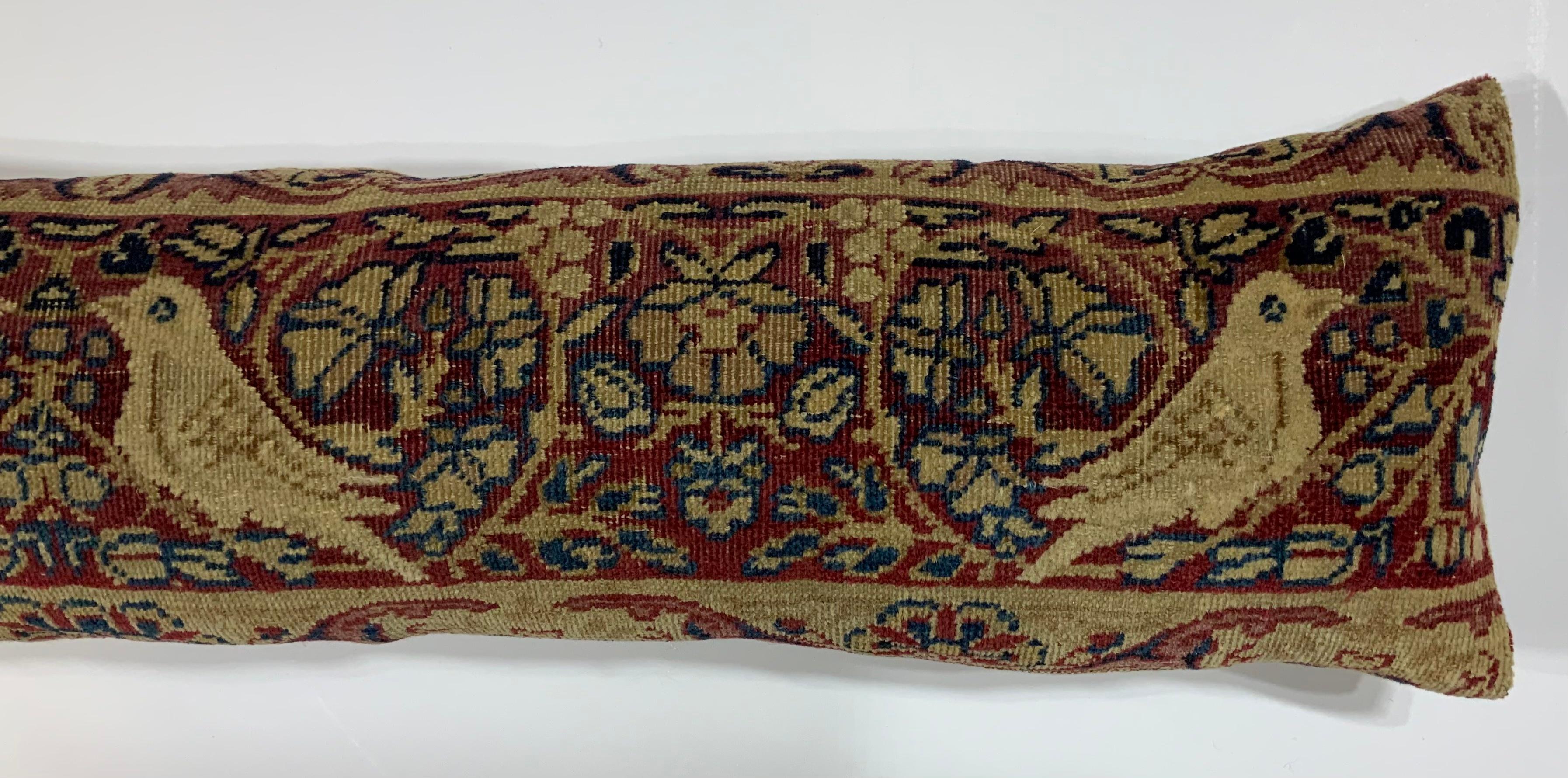 Antique Hand Woven Pictorial Hand Woven Pillow   In Good Condition For Sale In Delray Beach, FL