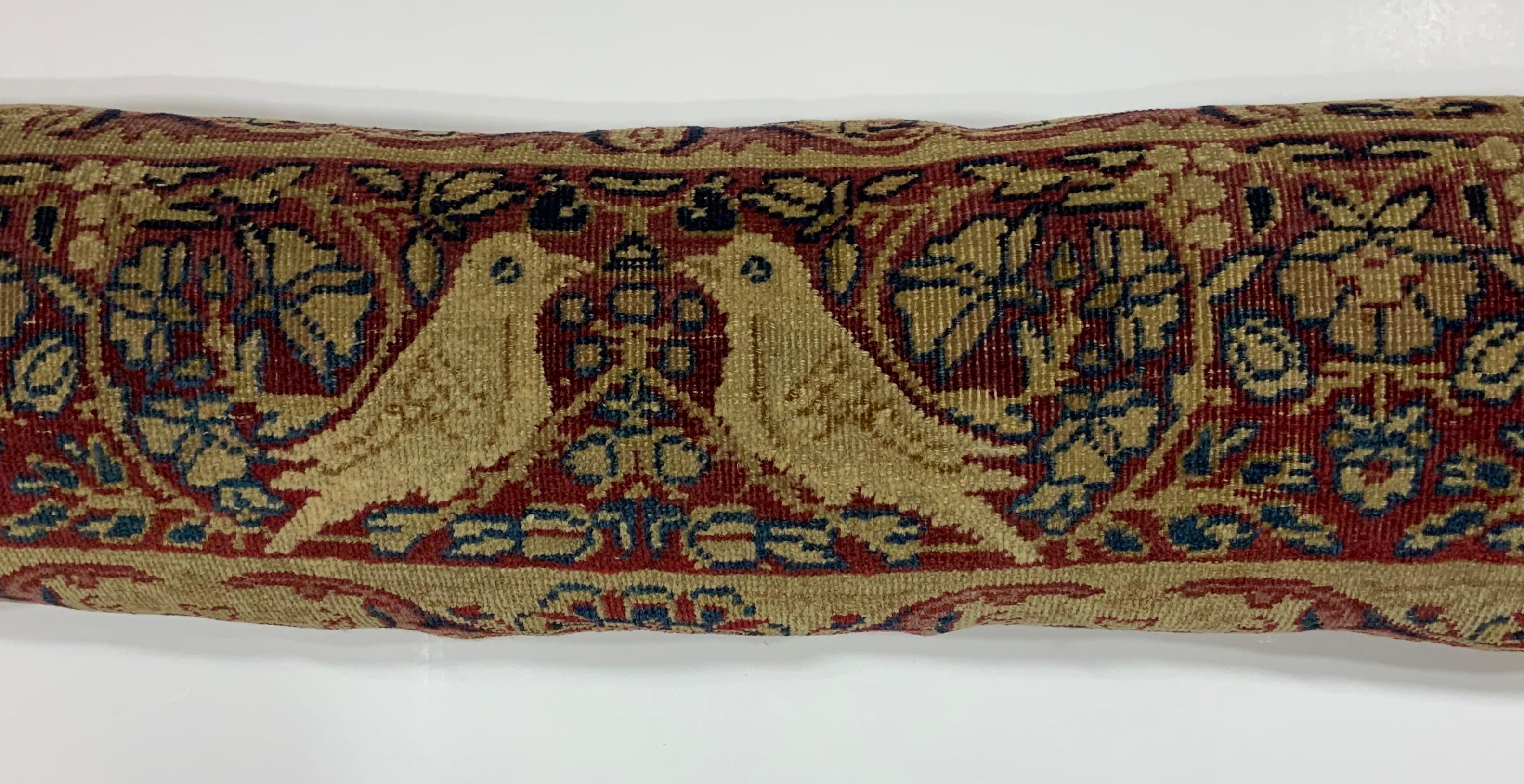 19th Century Antique Hand Woven Pictorial Hand Woven Pillow   For Sale