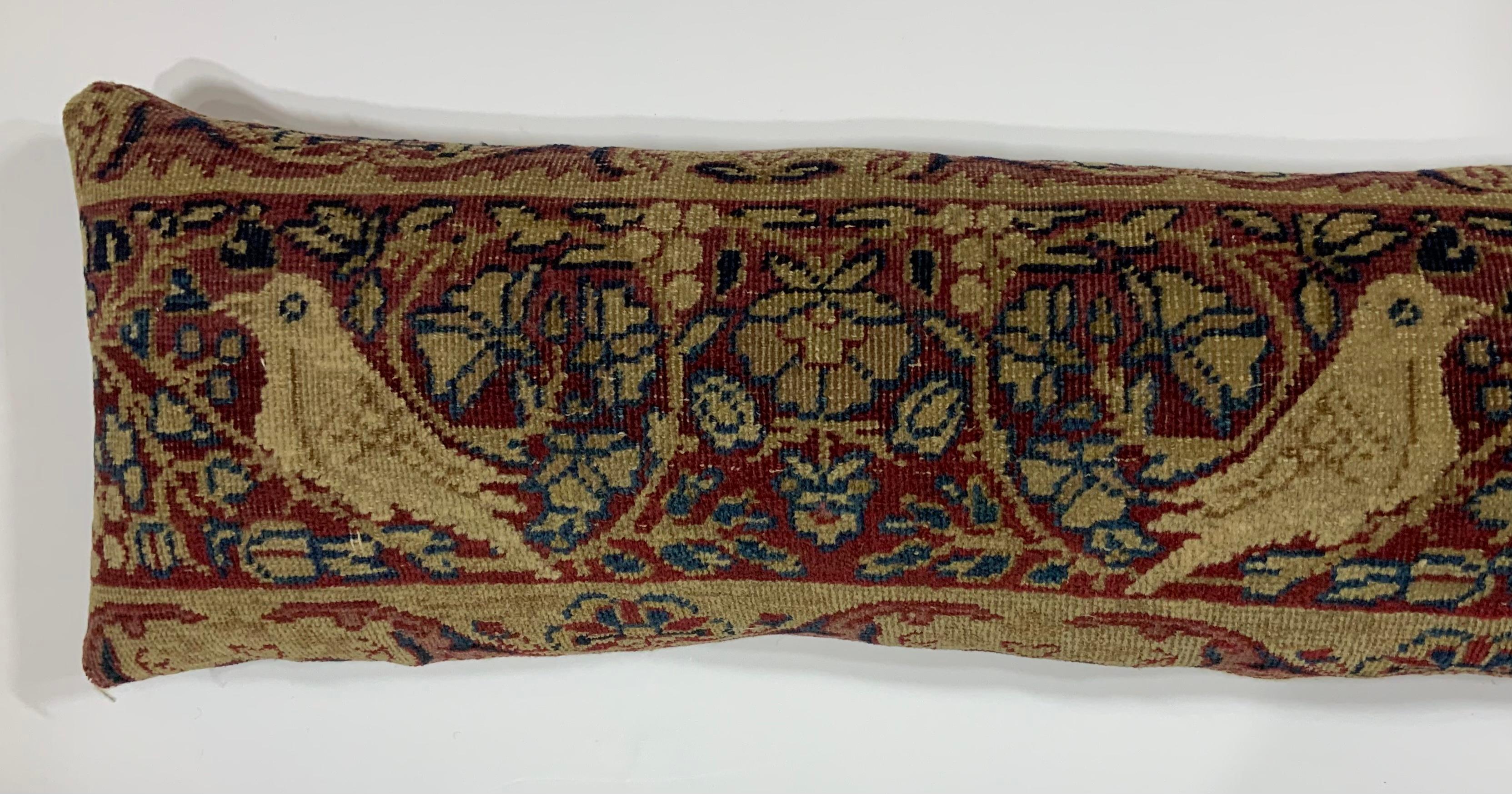 Wool Antique Hand Woven Pictorial Hand Woven Pillow   For Sale