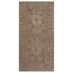 Antique Tapis Khotan en laine tissé à la main