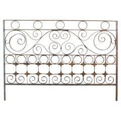 Antique Hand Wrought Iron Transom Piece Riveted