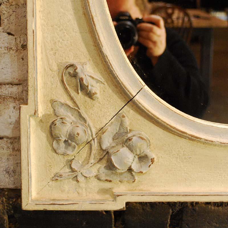 Antique Hand Carved Oak Jugendstil or Art Nouveau Mirror from France In Good Condition In Casteren, NL