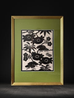 Antique Handcrafted 20th-Century Japanese Katagami Stencil (Kimono Dyeing Stenci