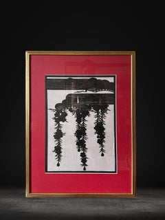 Antique Handcrafted 20th-Century Japanese Katagami Stencil (Kimono Dyeing Stenci