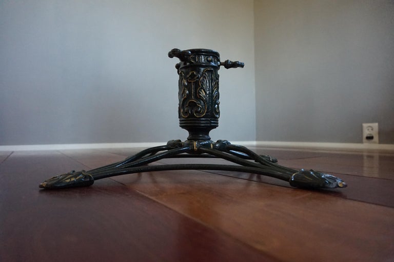 Antique Handcrafted and Hand Painted Arts and Crafts Iron Christmas