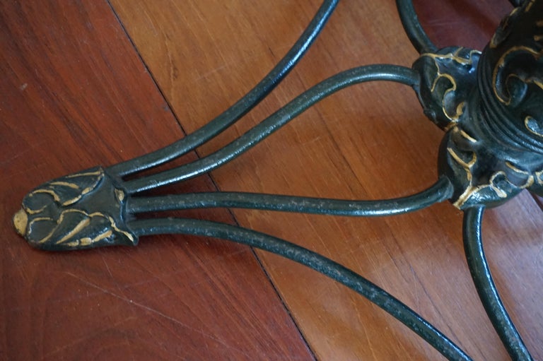 Antique Handcrafted and Hand Painted Arts and Crafts Iron Christmas