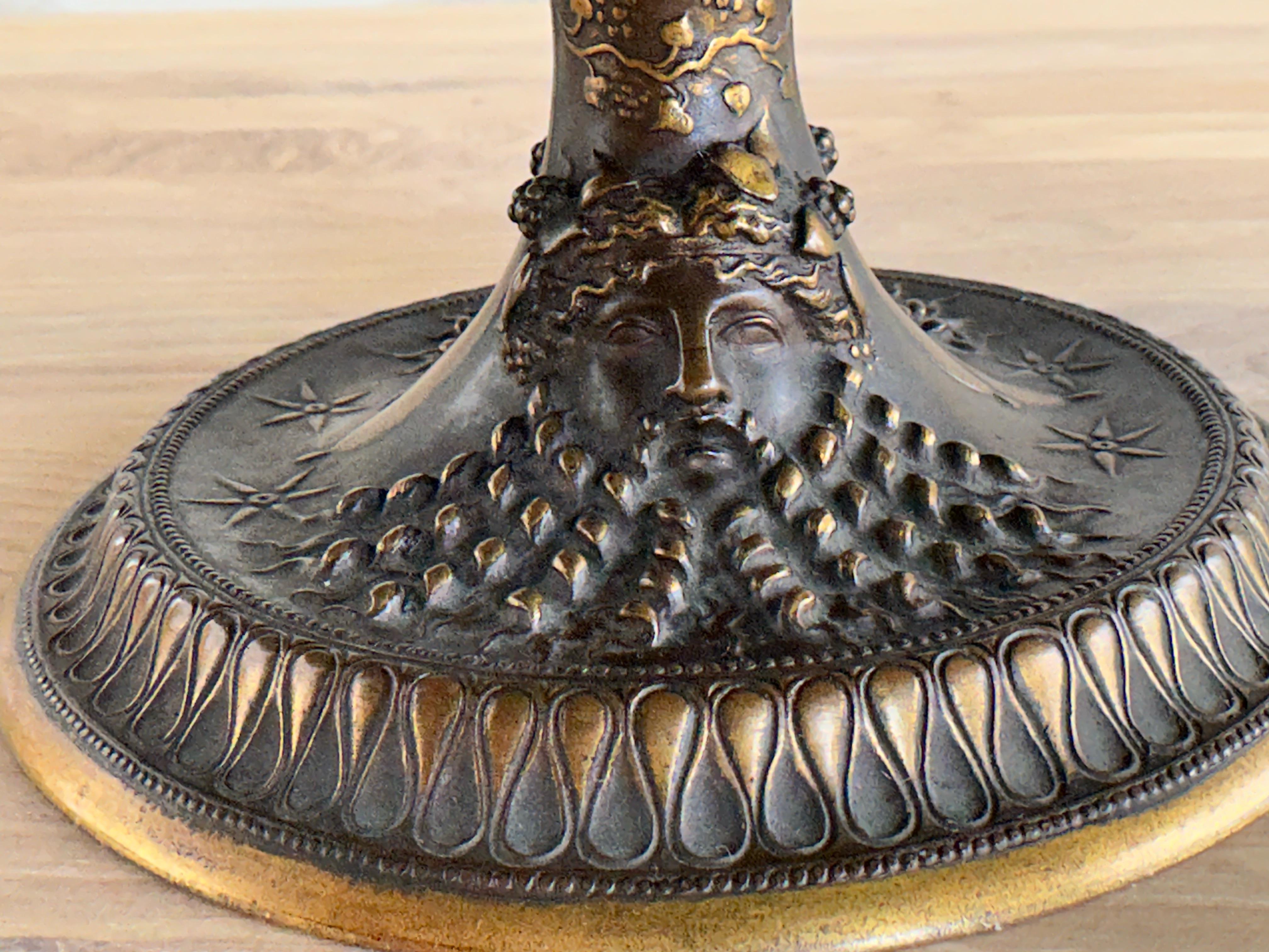 Bol de centre de table en bronze ancien fabriqué à la main par F. Levillain & Barbedienne en vente 4