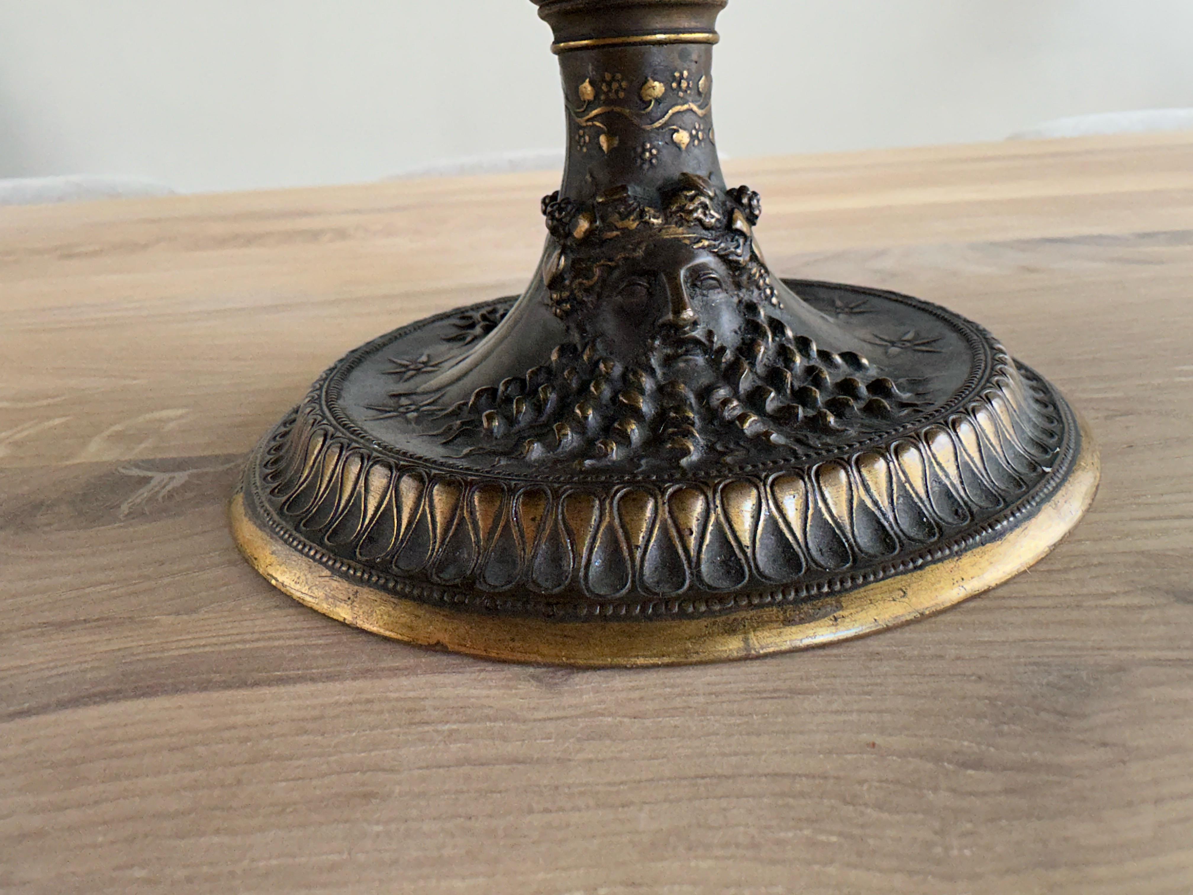 Antique Handcrafted Bronze Table Centerpiece Bowl by F. Levillain & Barbedienne For Sale 7