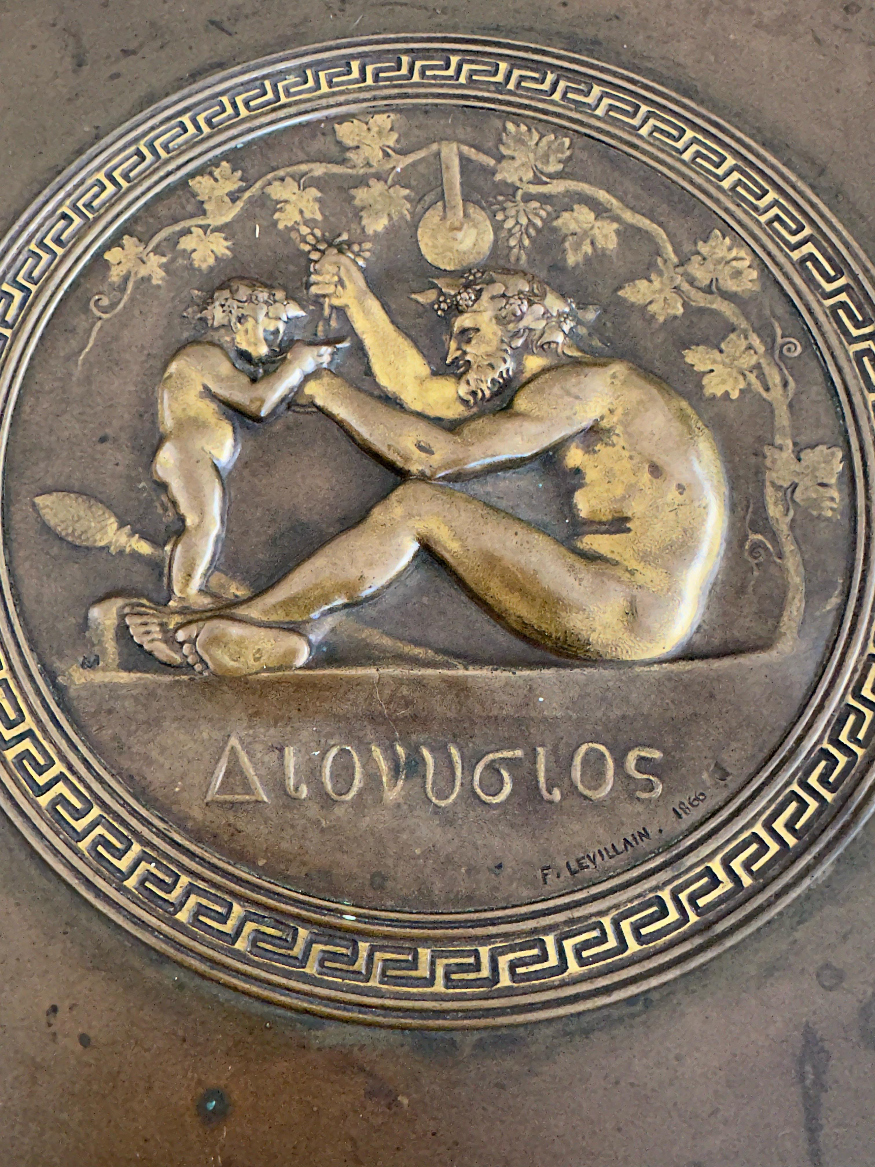 Bol de centre de table en bronze ancien fabriqué à la main par F. Levillain & Barbedienne en vente 11