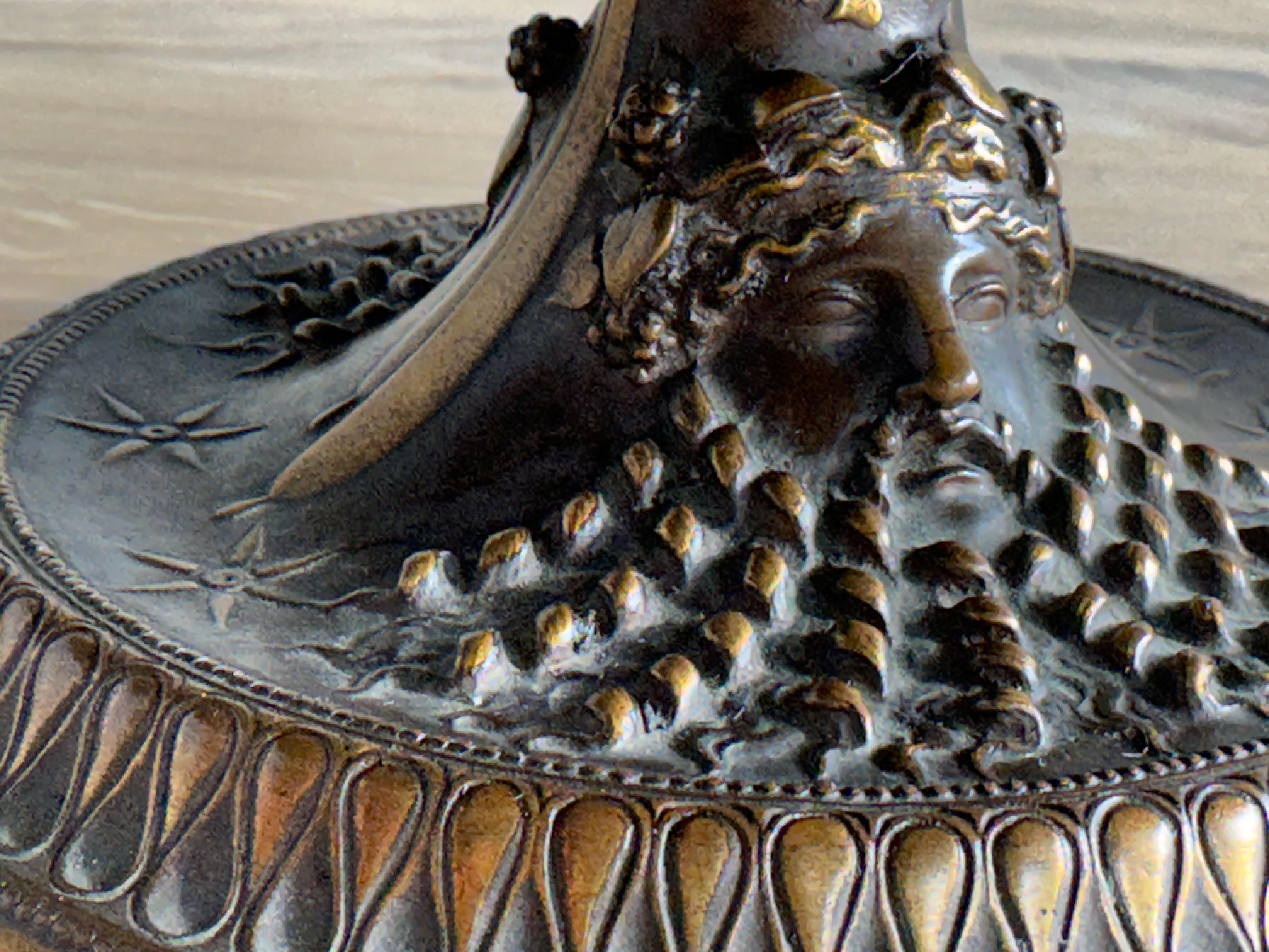 XIXe siècle Bol de centre de table en bronze ancien fabriqué à la main par F. Levillain & Barbedienne en vente