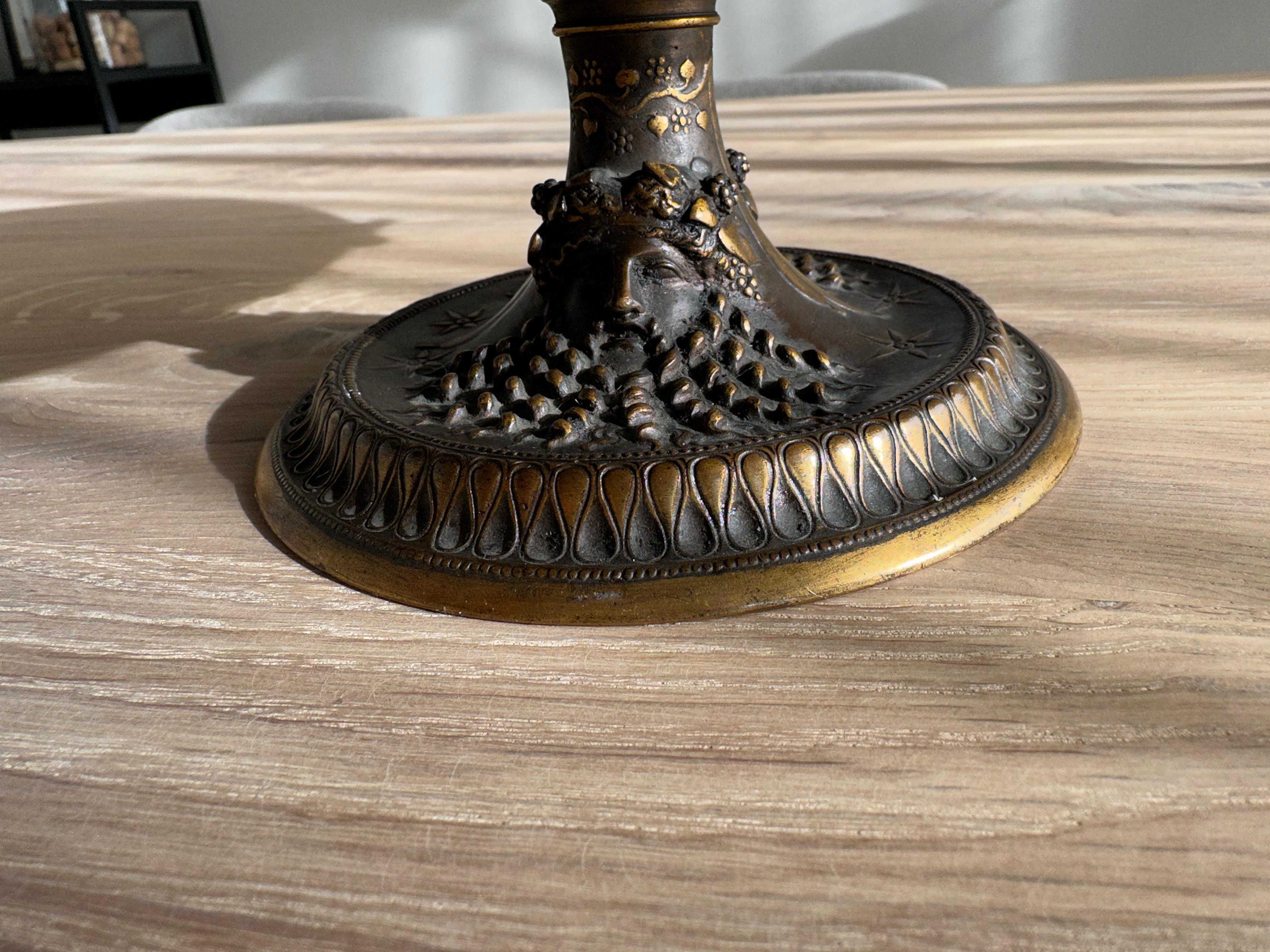 Bronze Bol de centre de table en bronze ancien fabriqué à la main par F. Levillain & Barbedienne en vente