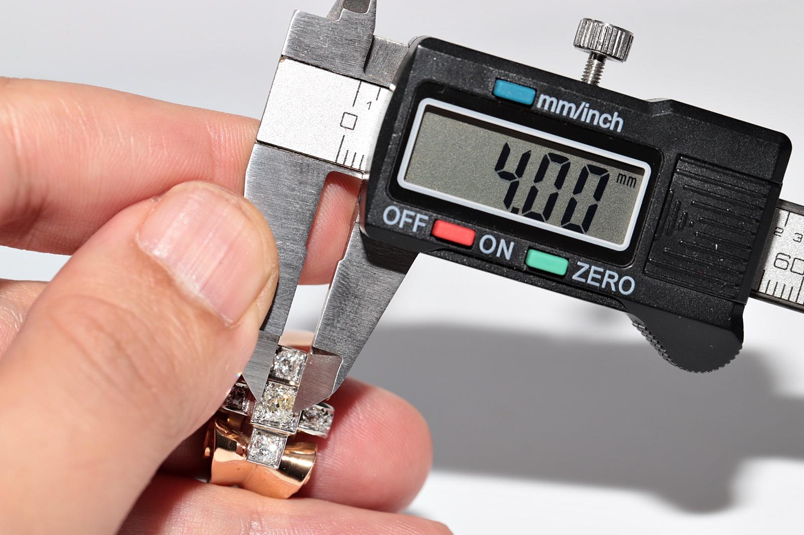 Antiquities Handcraft  Circa 1900s Gold 18k Natural Old Cut Diamond Tank Ring (Bague de réservoir en or 18k avec diamant naturel de taille ancienne) en vente 13