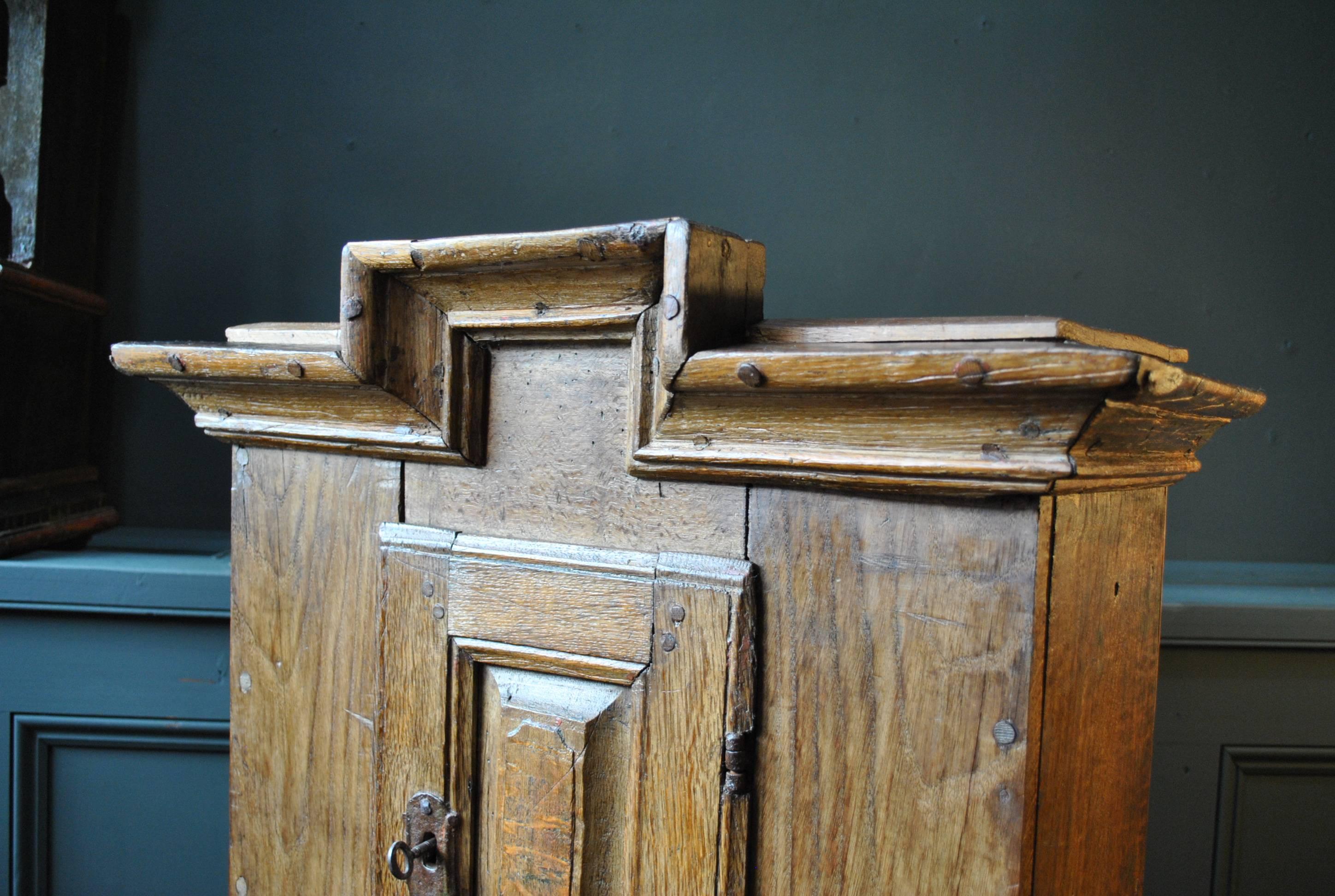 Oak Antique Handcrafted Gustavian Cabinet, circa 1800