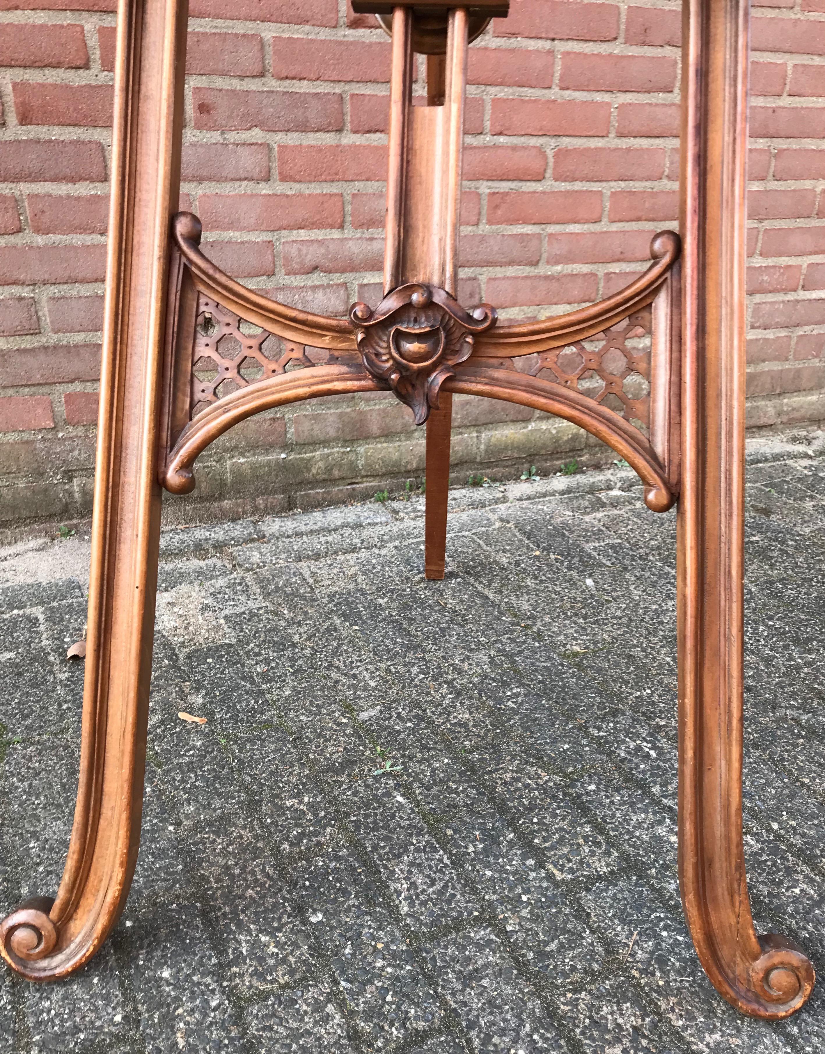 Antique Handcrafted Italian Floor Studio Easel or Artist Painting Display Stand 7