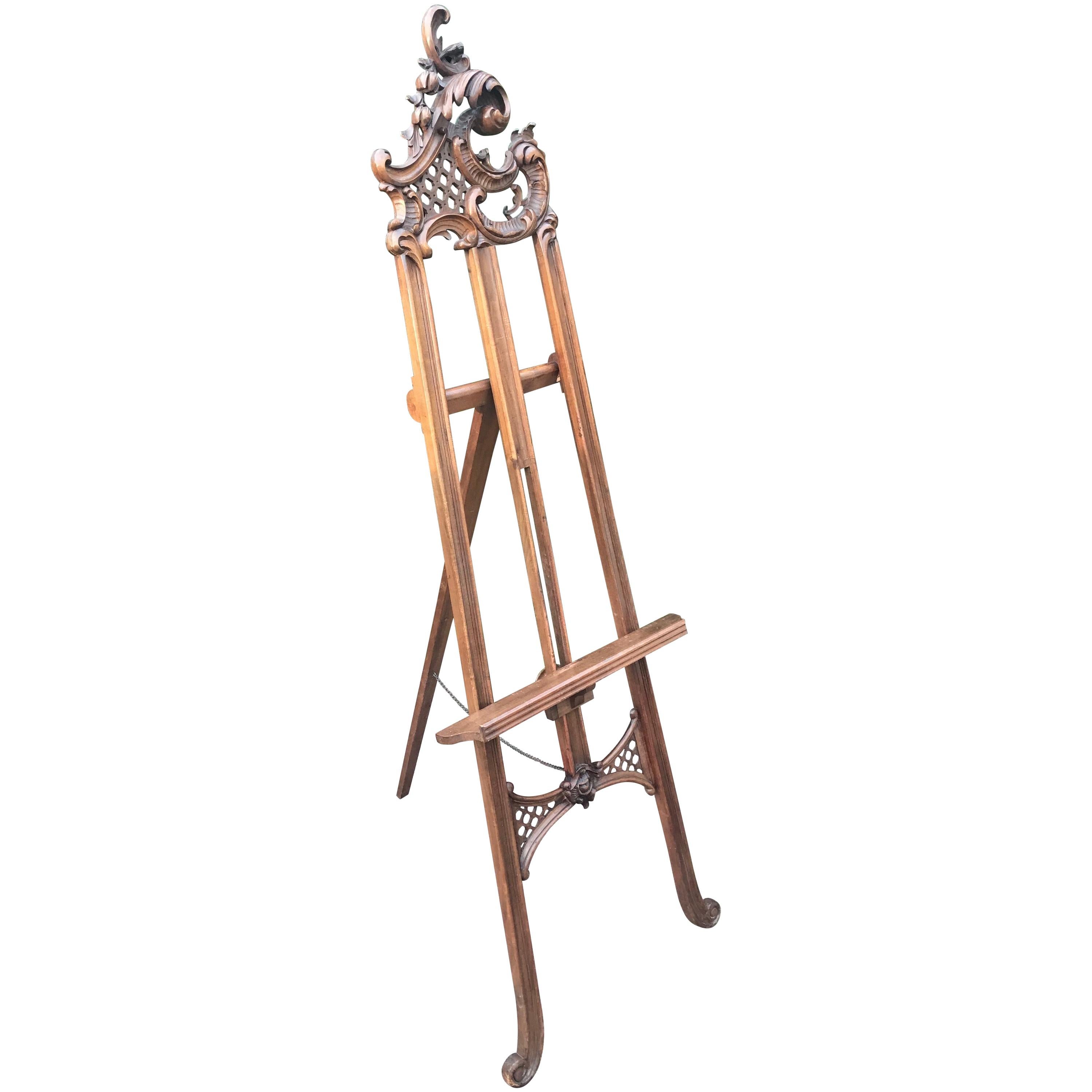 Unique Antique Handmade Arts and Crafts Floor Easel / Artist Display Stand  ca 1910 For Sale at 1stDibs