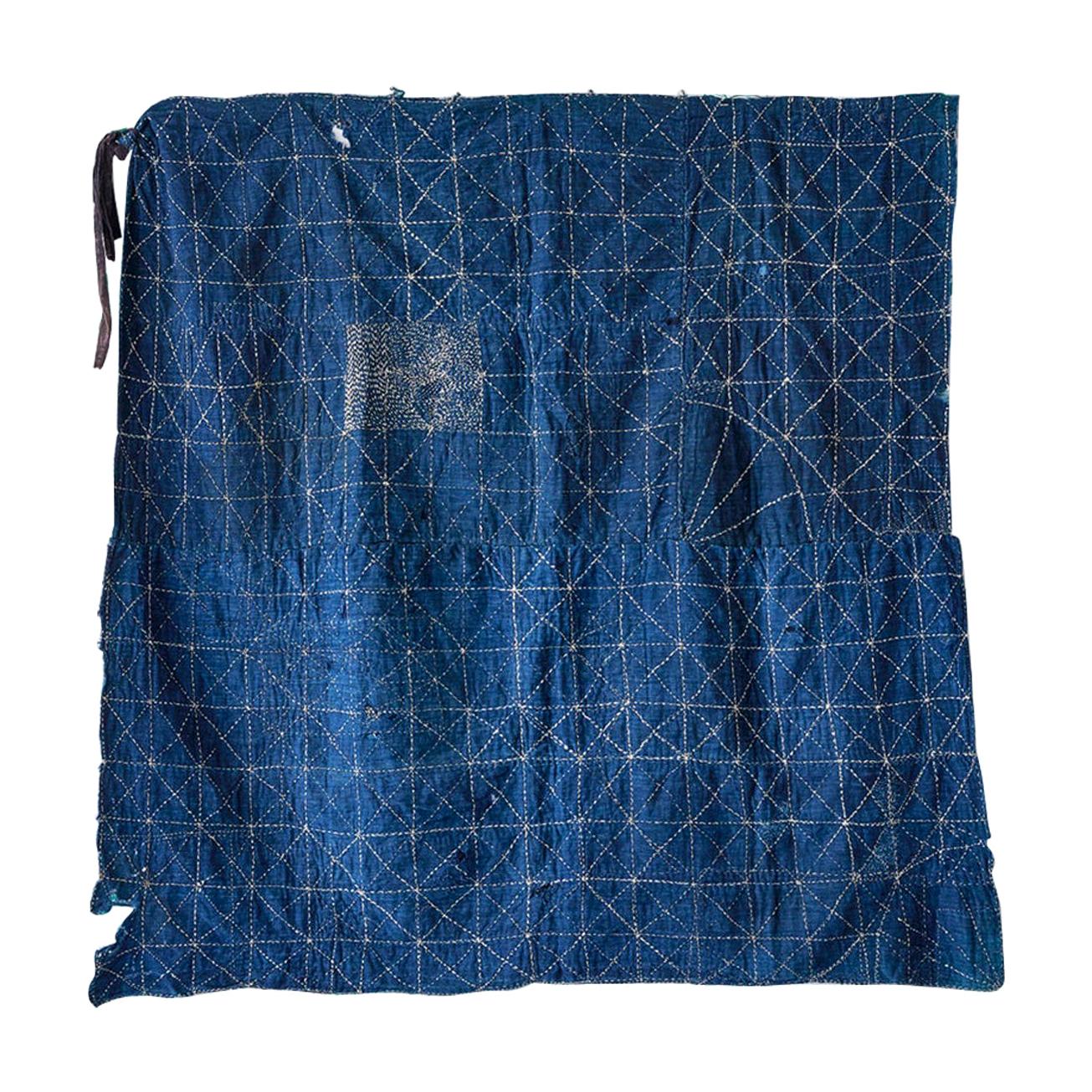 Antique Handcrafted Patched "Boro" Textile in Indigo Dye, Japan, 20th Century