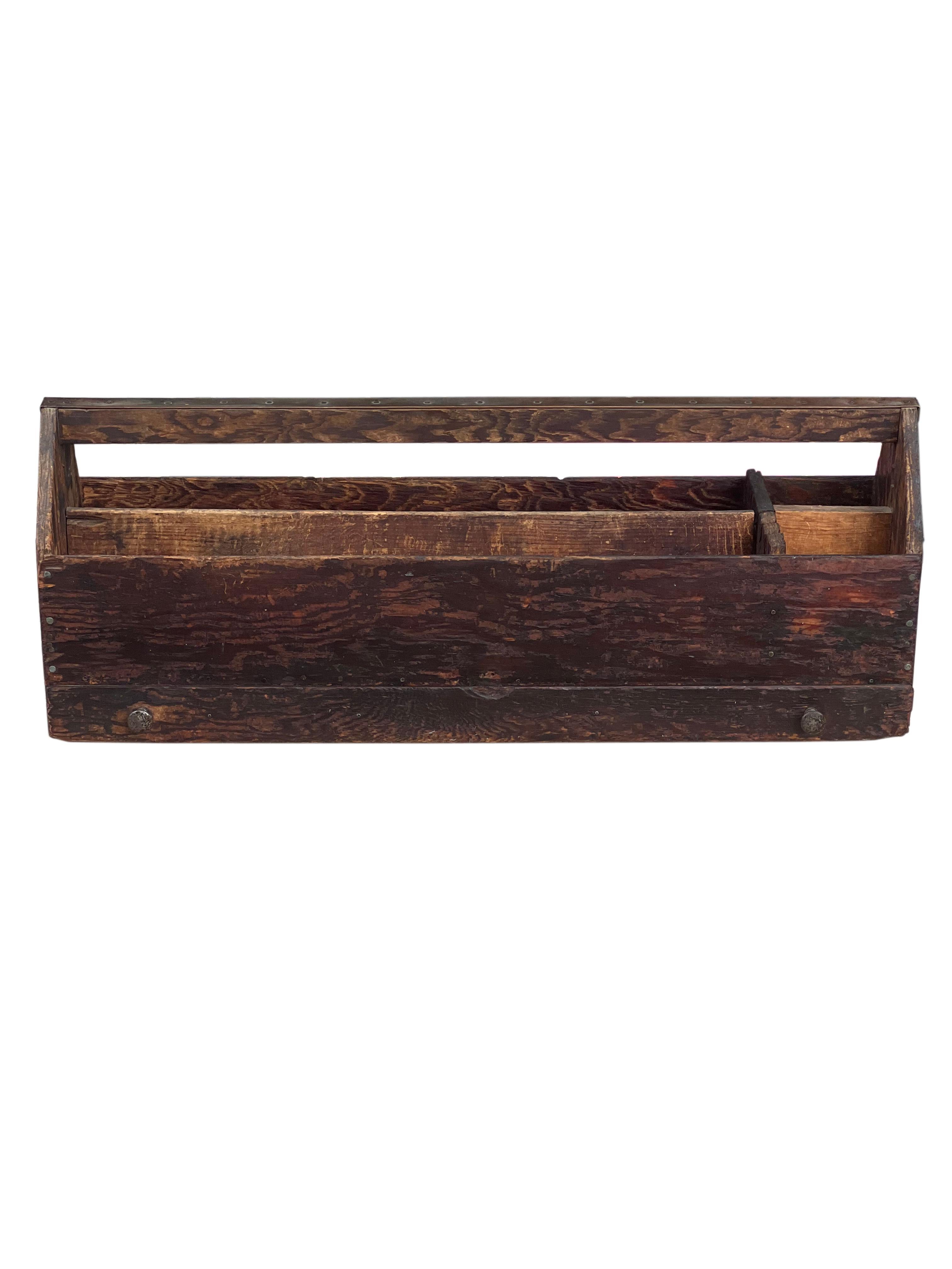 wooden tool caddy