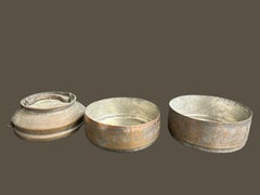 Antique Handcrafted Turkish Copper Lunch Pail with Ornate Etchings