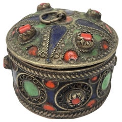 Antique Handcrafted Vintage Berber Kabyle Box Africa Algeria 1920