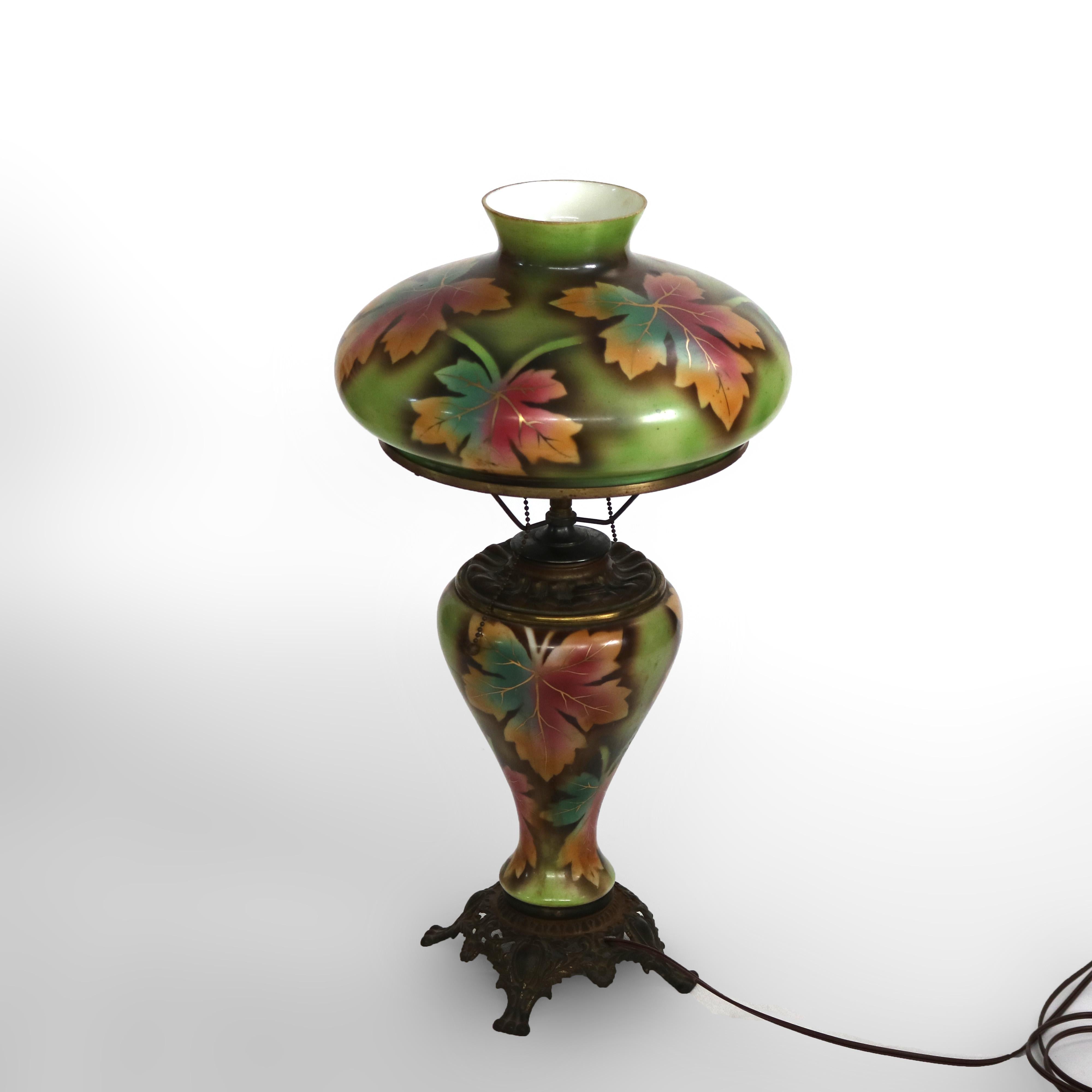 Antique Handel School Arts & Crafts Hand Painted Table Lamp C1920 4