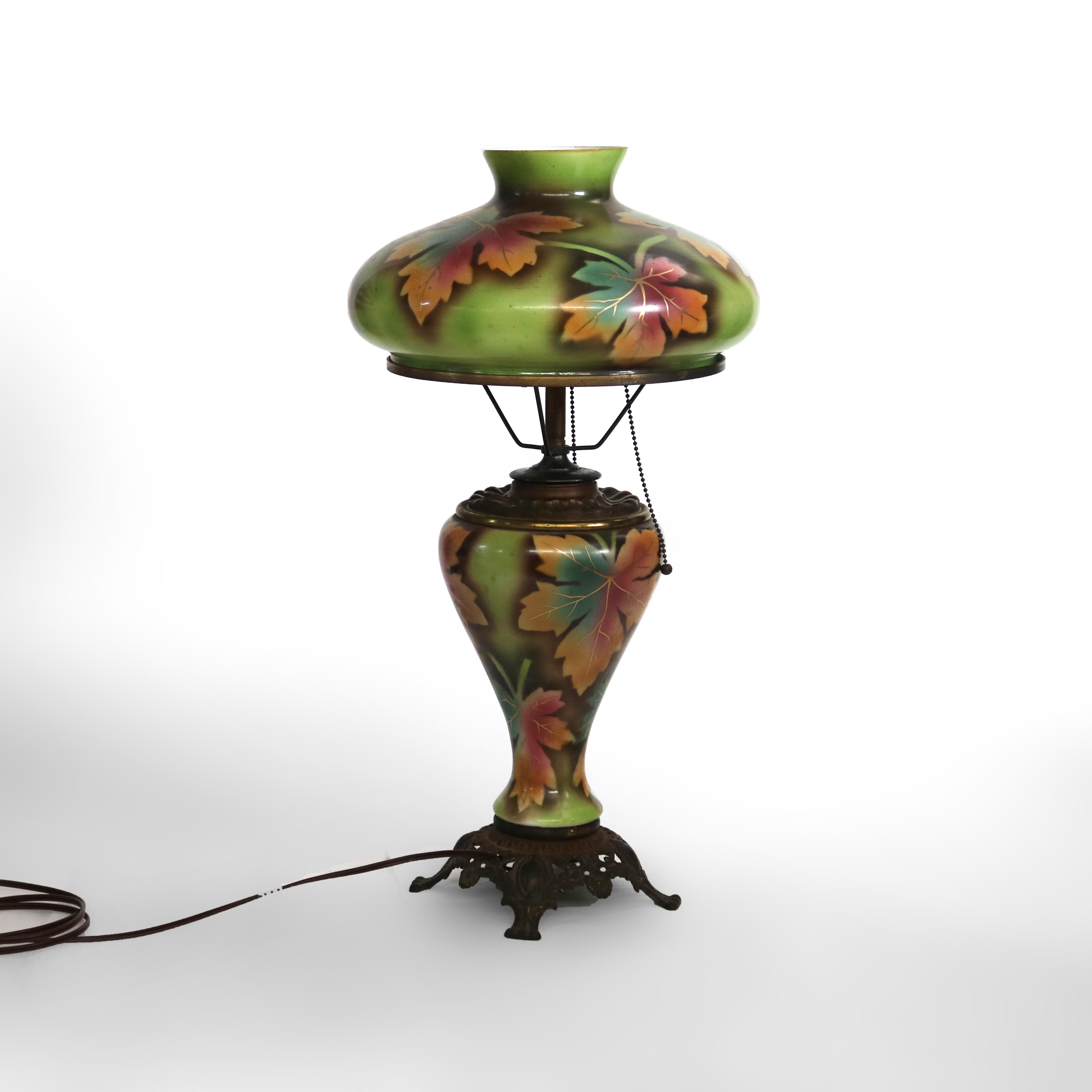 Antique Handel School Arts & Crafts Hand Painted Table Lamp C1920 5