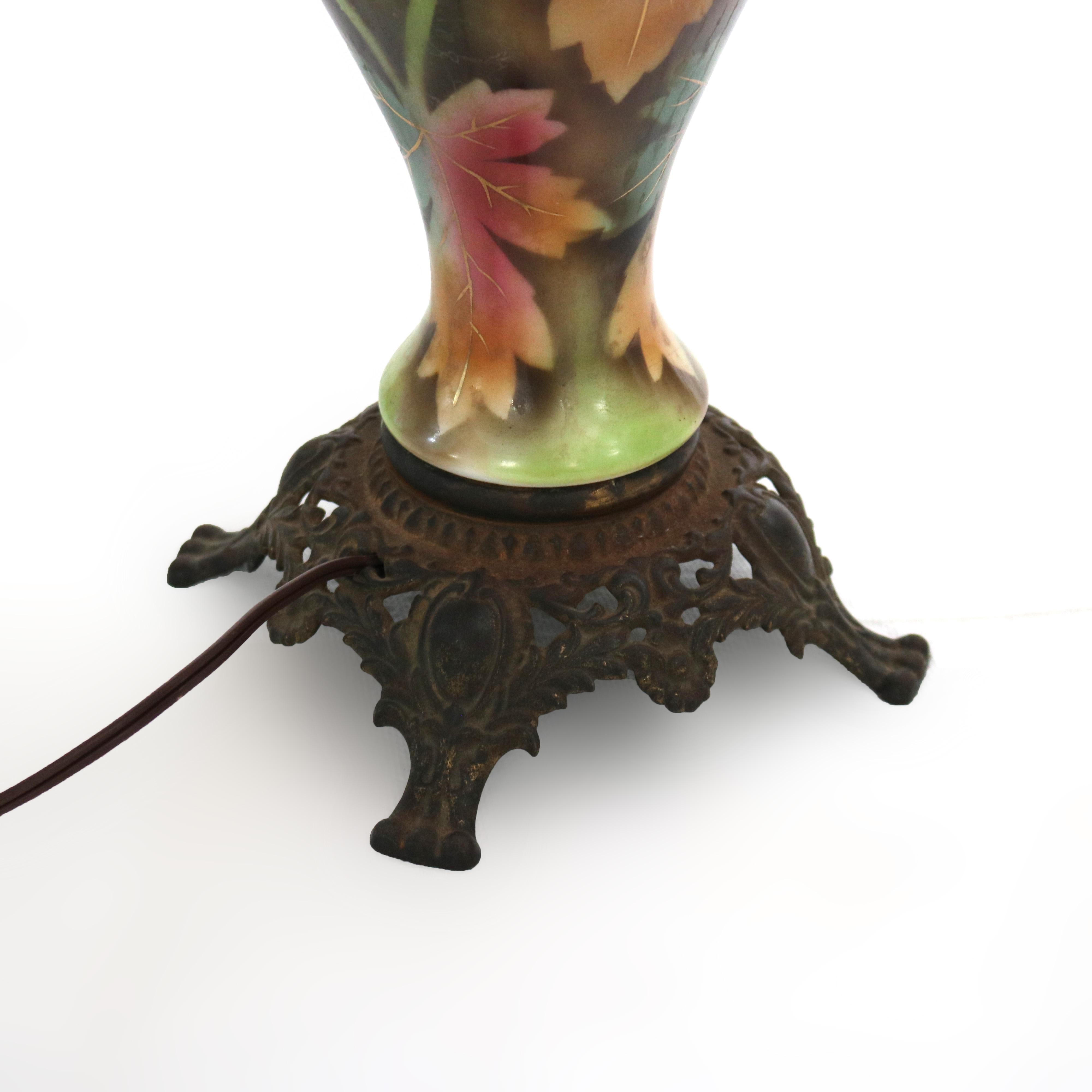 Antique Handel School Arts & Crafts Hand Painted Table Lamp C1920 9