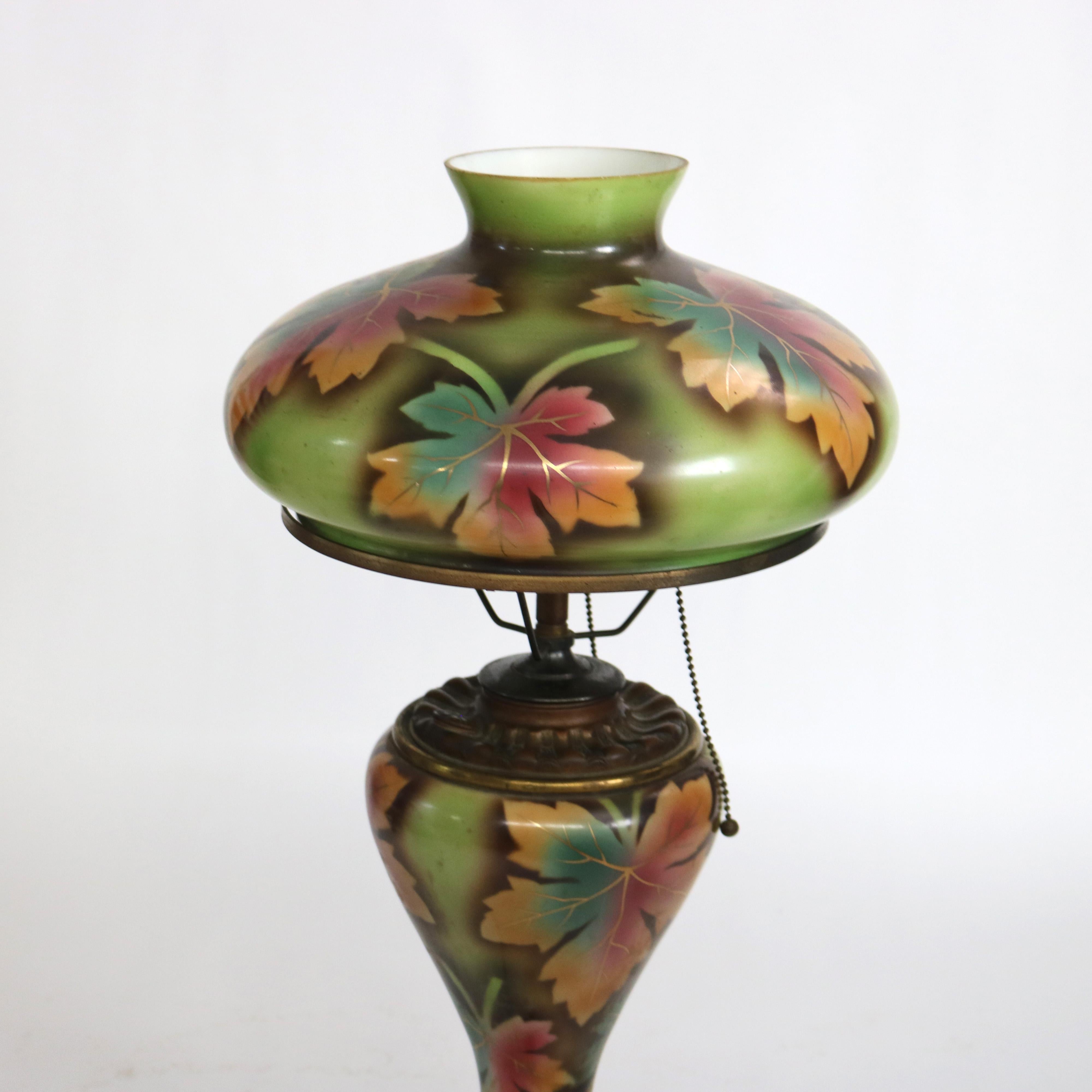 Antique Handel School Arts & Crafts Hand Painted Table Lamp C1920 10